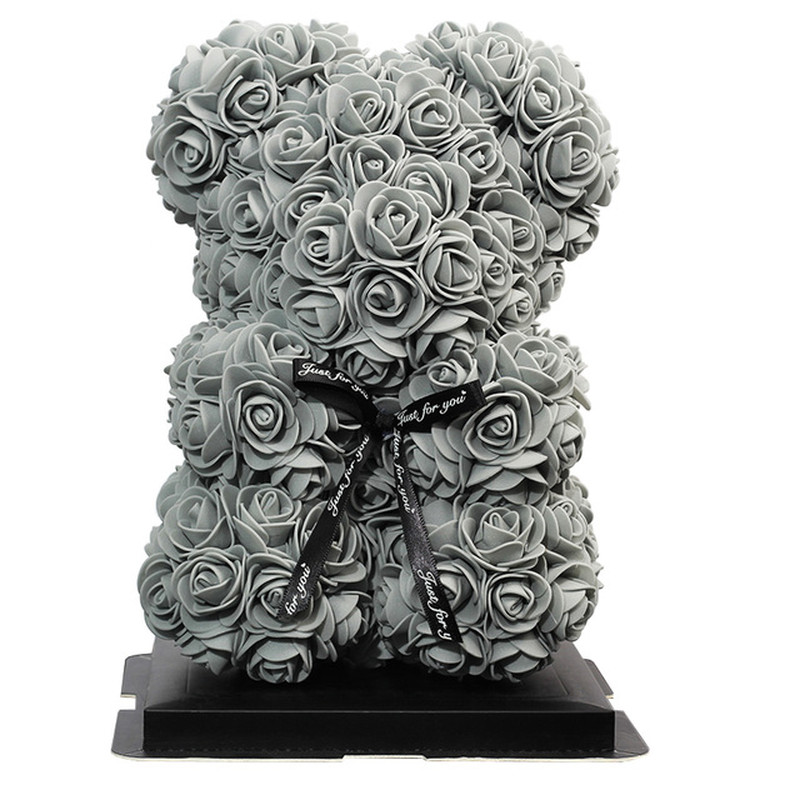 New 25Cm Teddy Rose Flower Bear Gift Box Wedding Christmas Decoration Valentine’