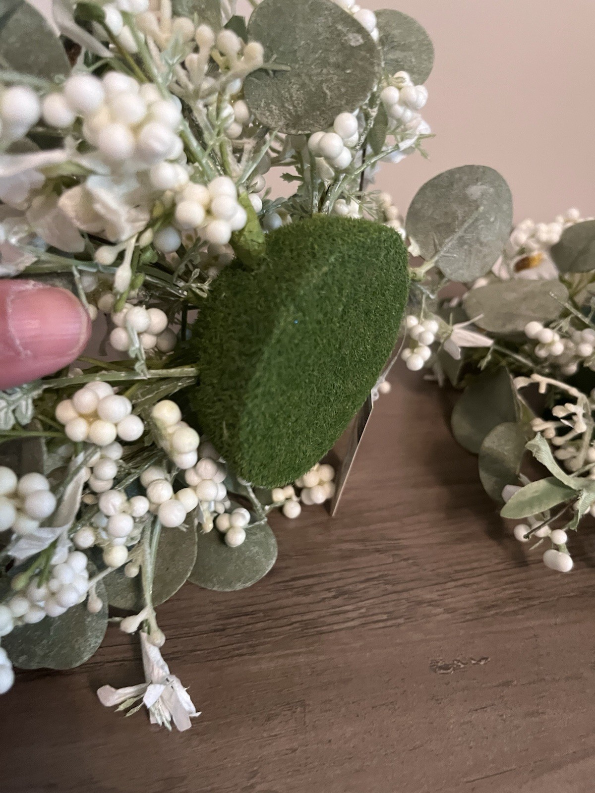 Eucalyptus And Berries Floral Centerpiece Filler White Green Country Farmhouse