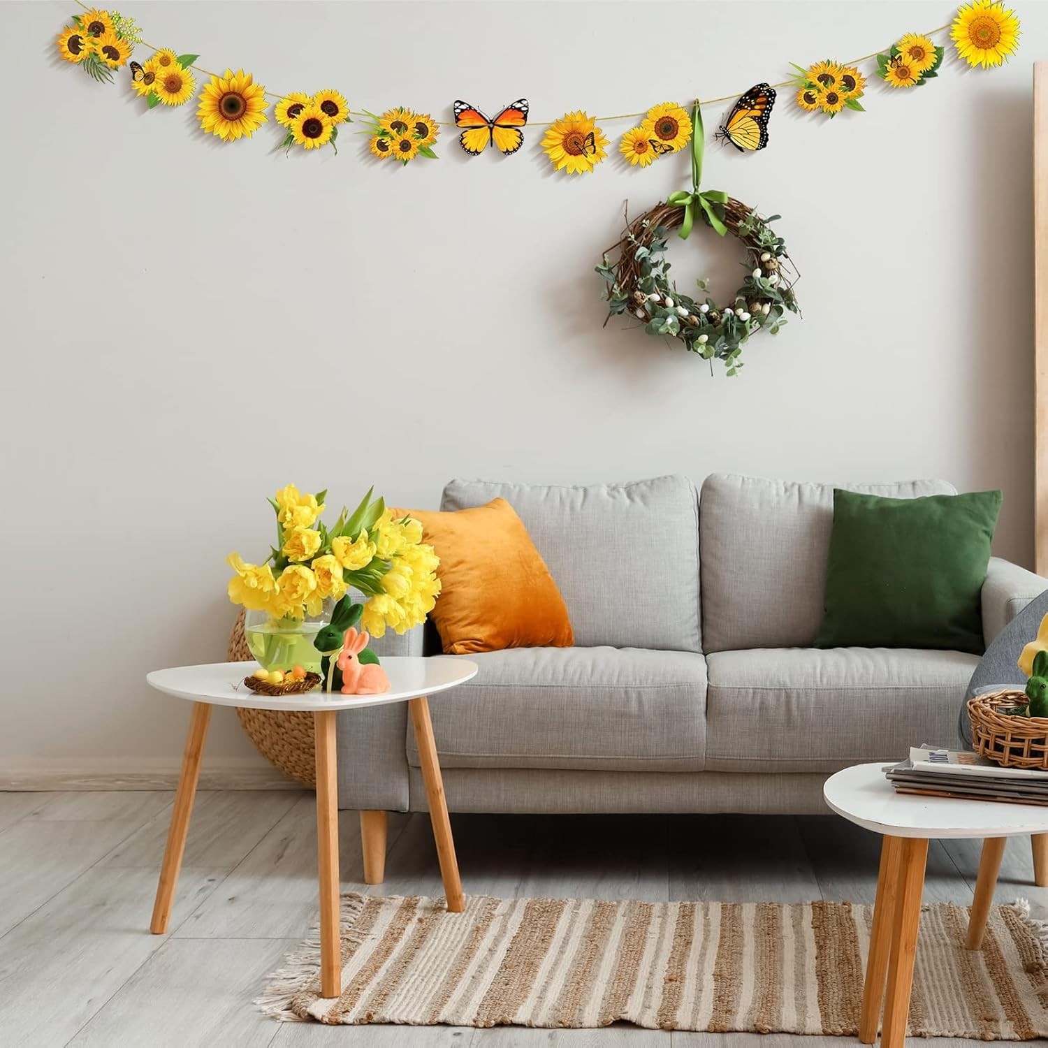 Delightful Sunflower and Butterfly Ornaments – 36 Pcs for Cheerful Celebrations