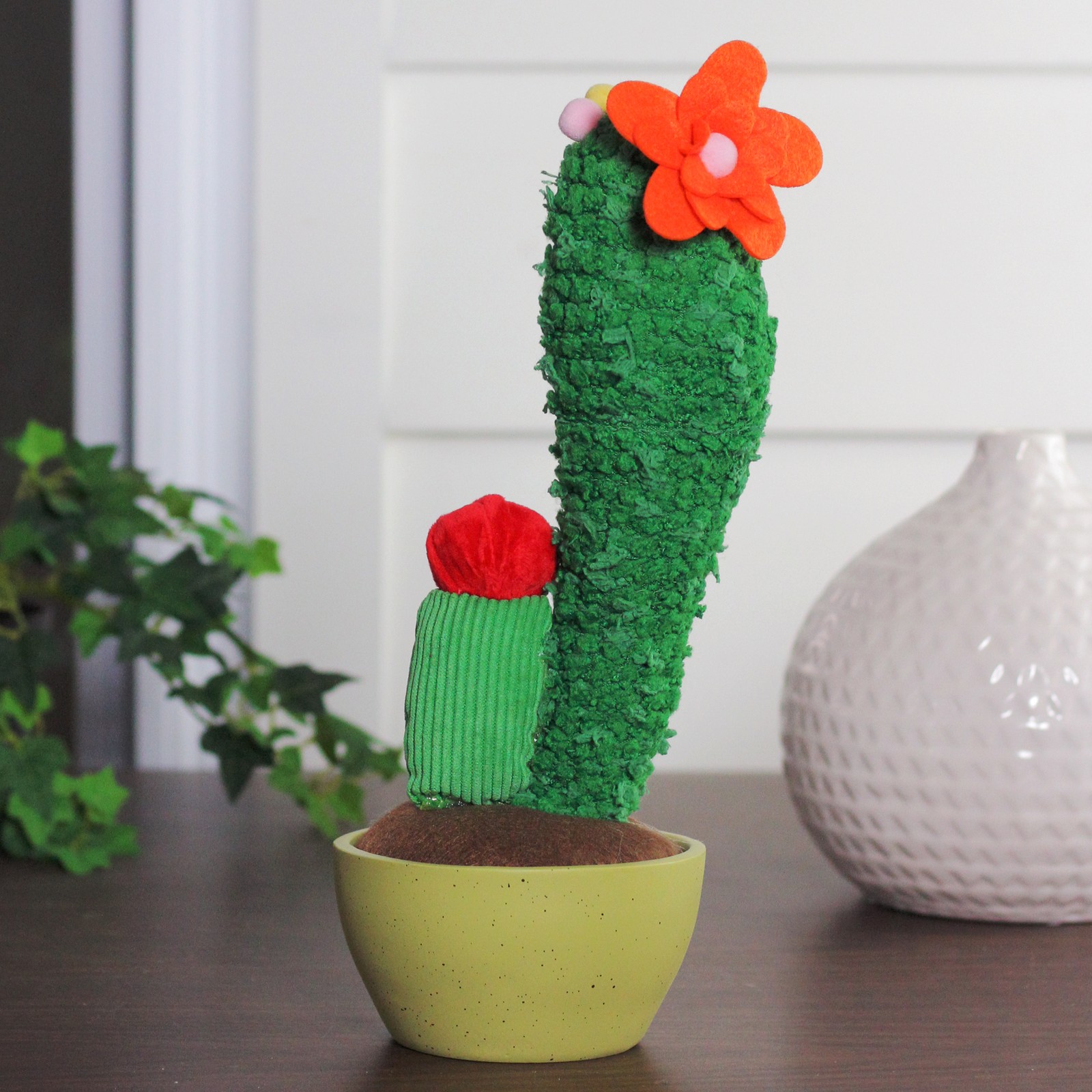 Northlight 12″ Mixed Artificial Plush Cactus Plant in Faux Ceramic Pot