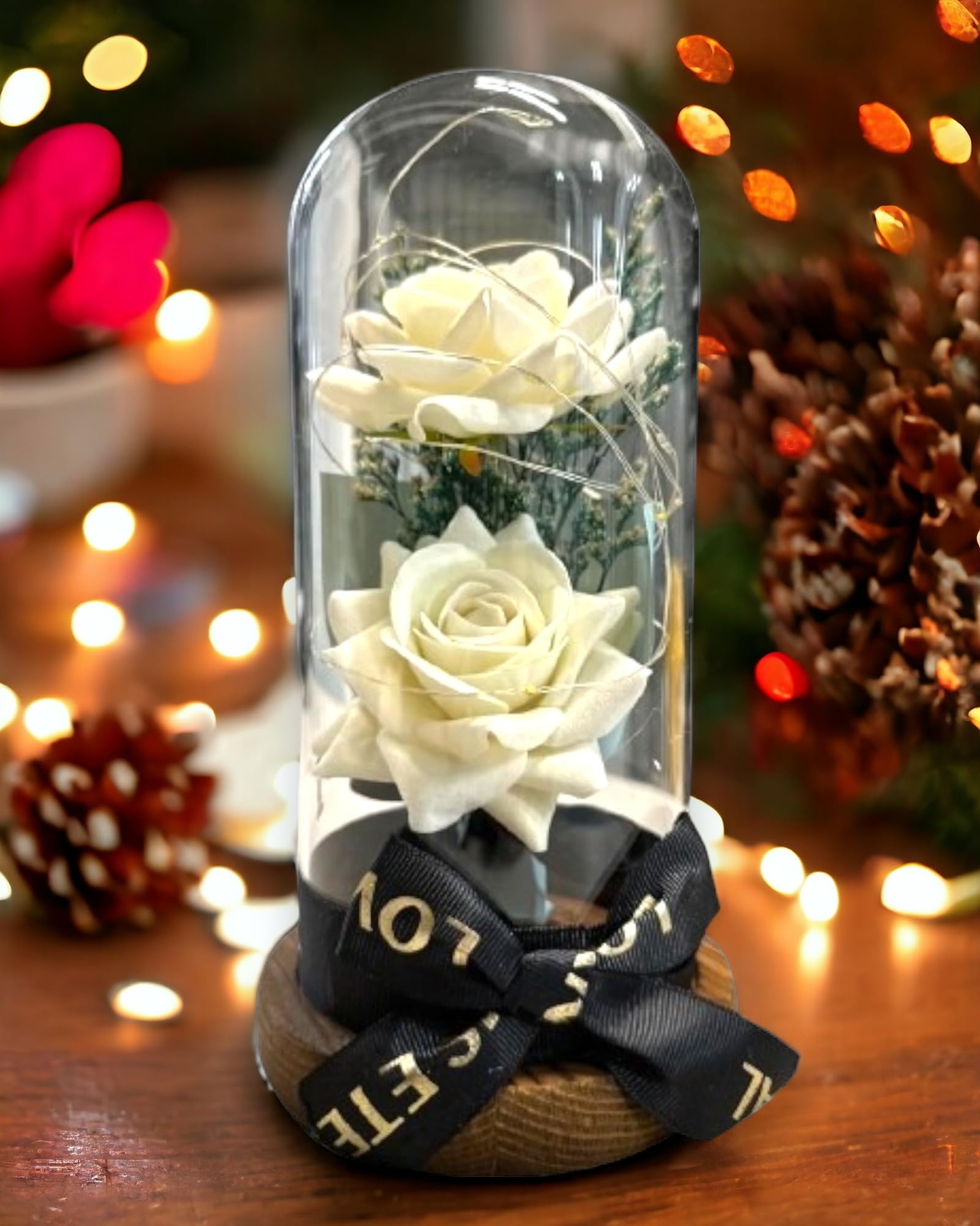 Preserved Rose Gifts for Women Forever Real Rose in Glass Dome Romantice Rose…