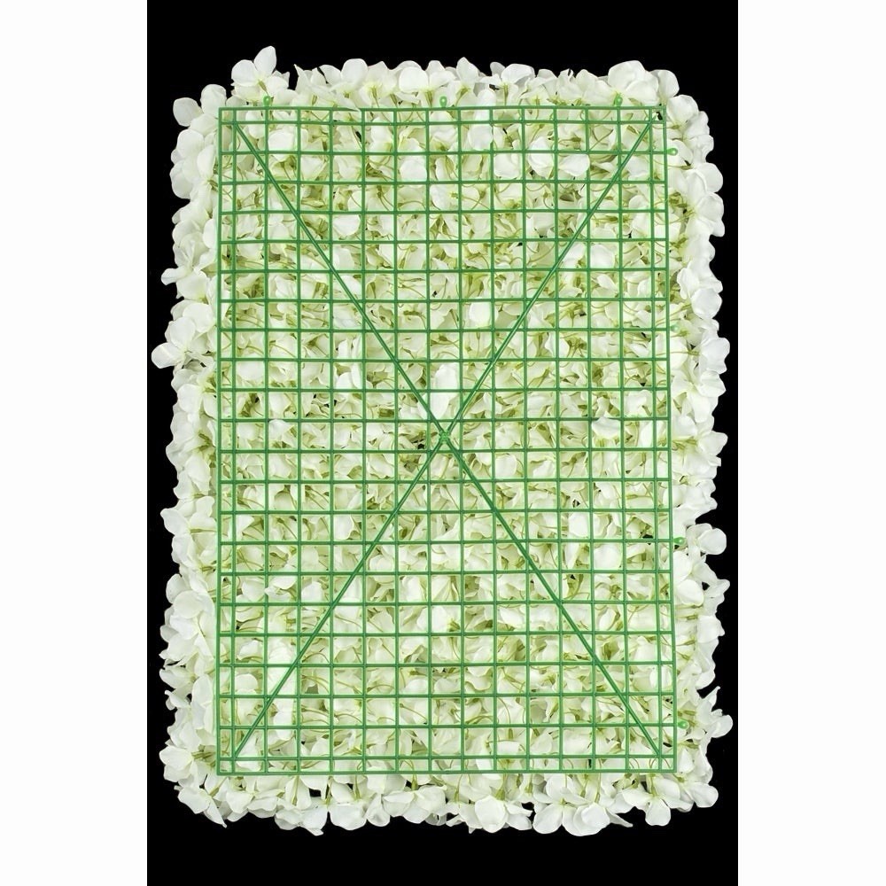 15pc Artificial Flower Hydrangea Wall Panel Silk Wedding Floral Decor 24”x16”