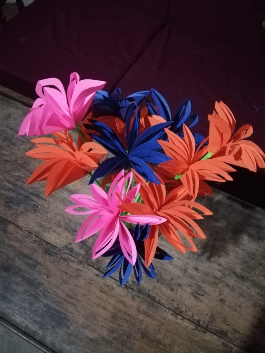 Paper flowers for Home decoration high quality free shipping
