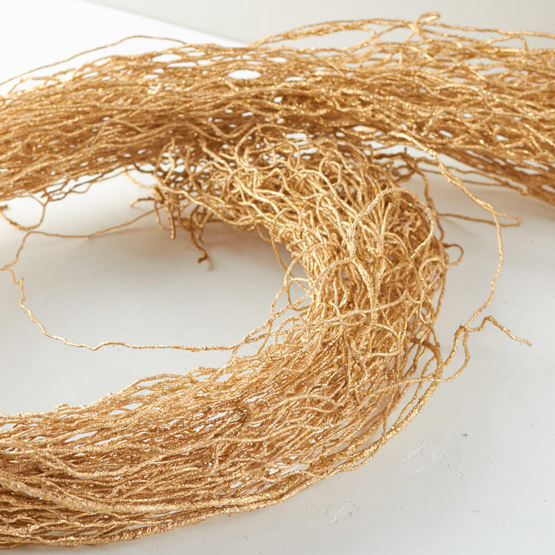 12 Feet of Gold Glittered Faux Twig Decorative Garland