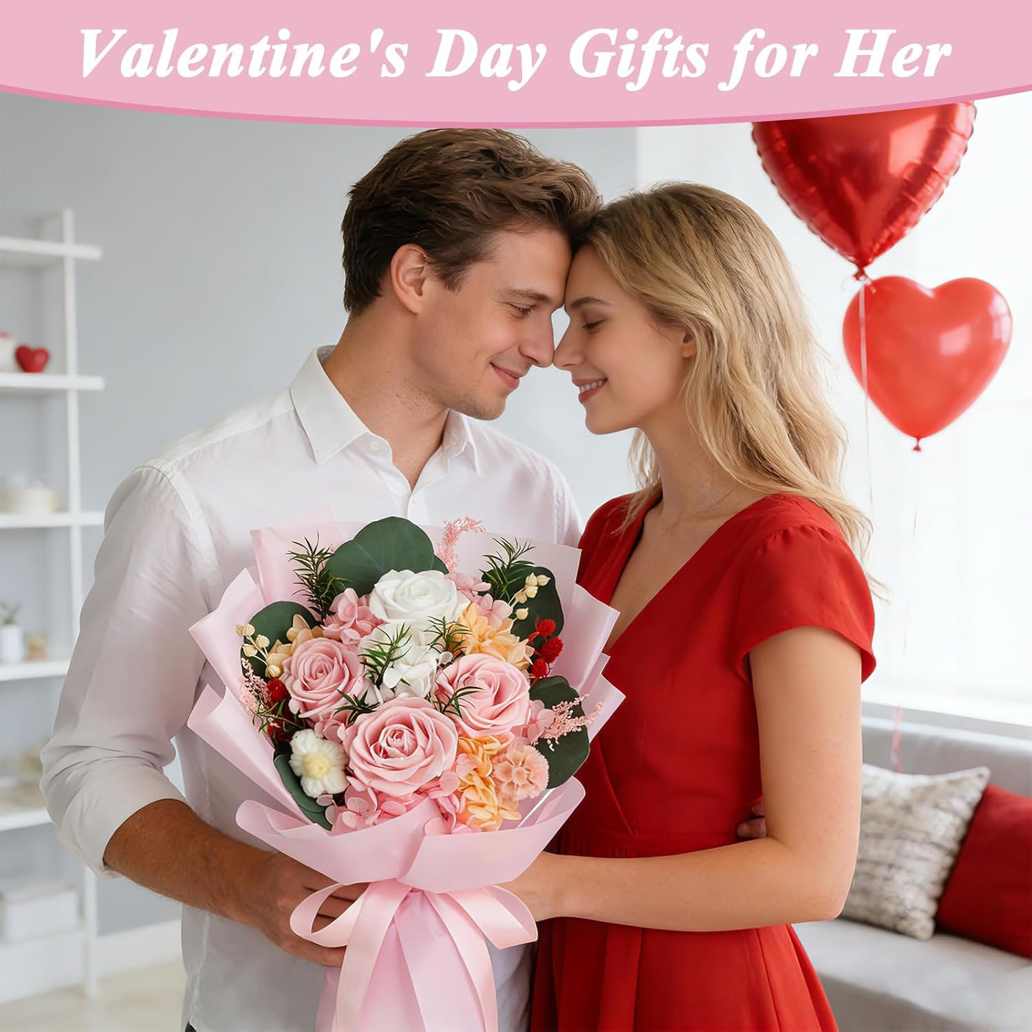 Flowers for Delivery Prime,Pink Roses Preserved Flower Bouquet,Birthday Gifts fo
