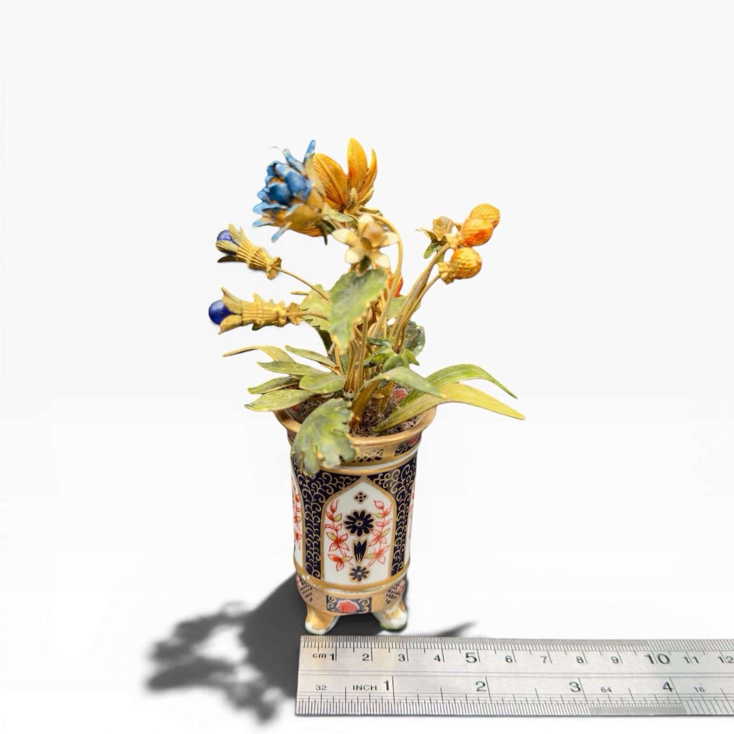 Jane Hutcheson Gorham Fleurs des Siècles Imari Porcelain Enamel Flower Vase 5.5″