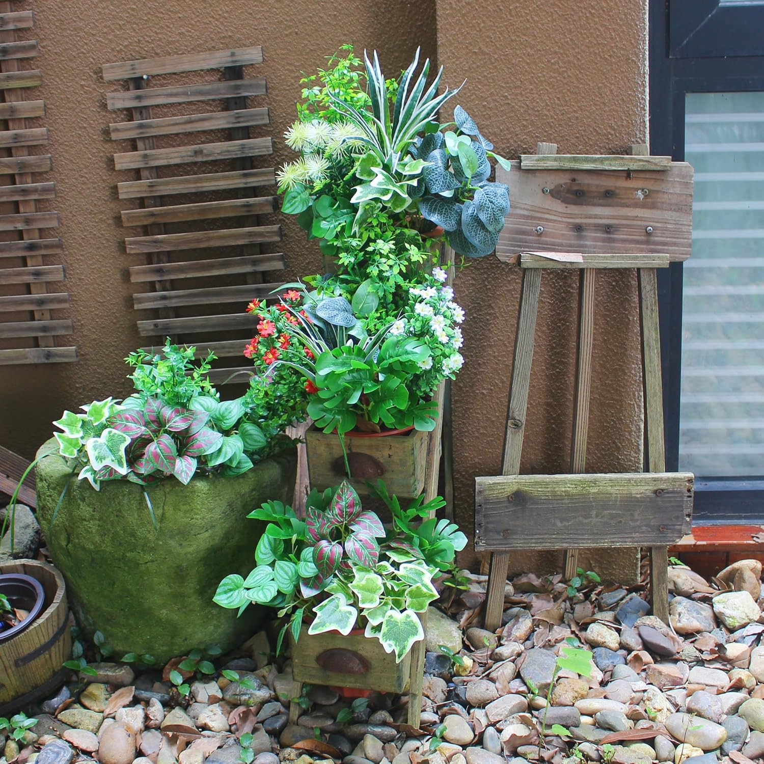 25Pcs UV Resistant Artificial Boxwood Stems for Indoor & Outdoor Decor