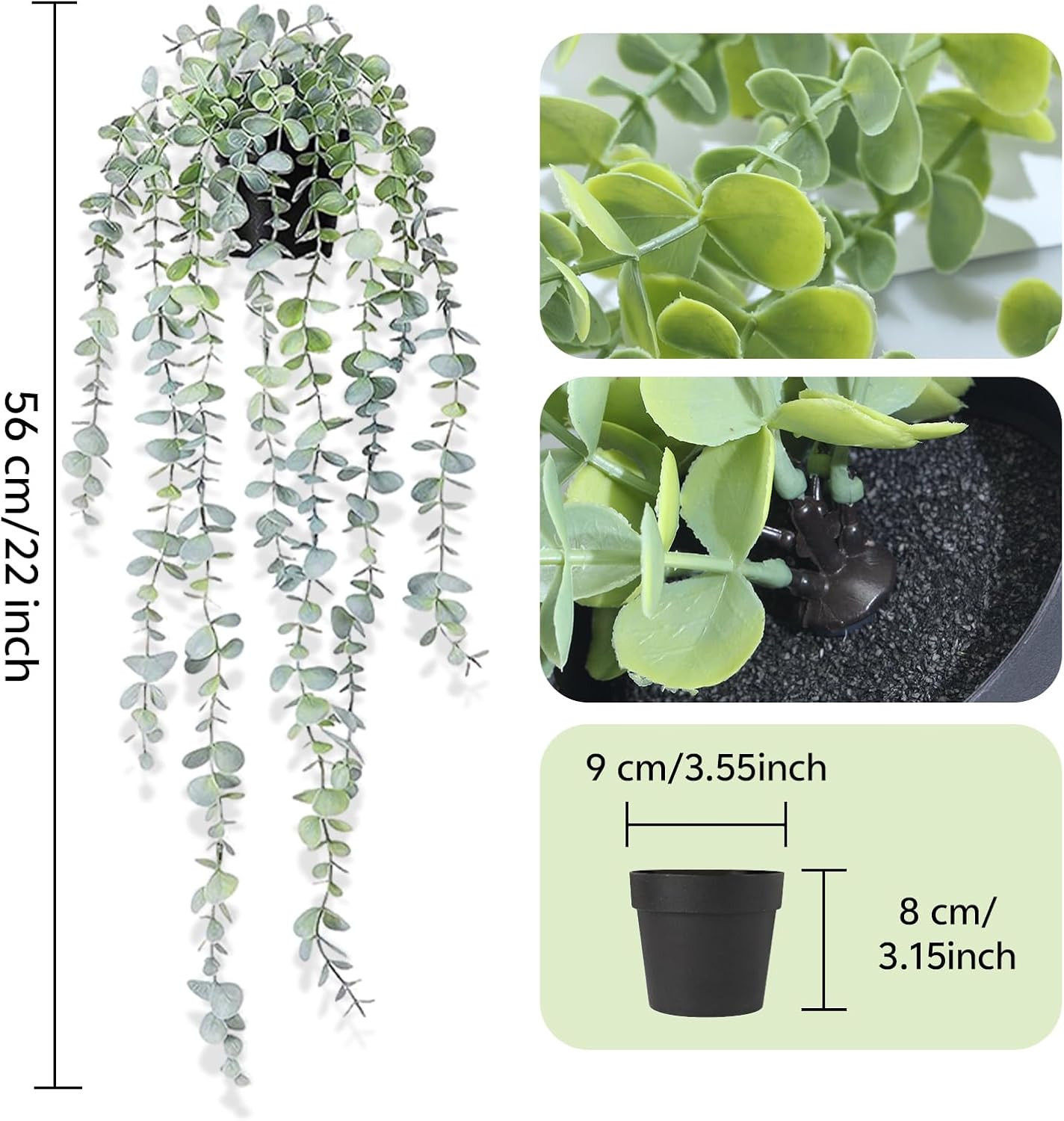 1Pcs Fake Hanging Plants, Artificial Small Potted Plants, Mini Faux