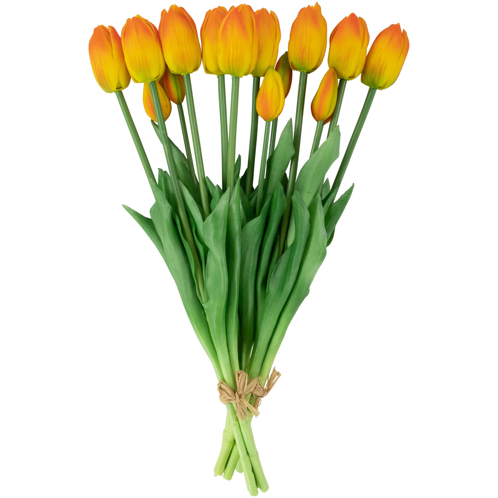 Northlight Real Touch™ Orange Yellow Tulip Floral Bundles Set of 6 – 18″