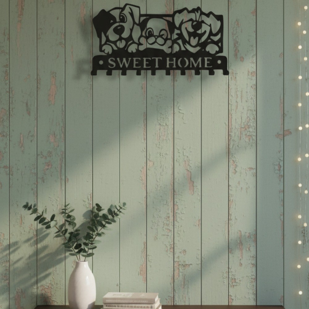Butterfly 7-Hook Aluminum Key Holder – Entryway Wall Decor Organizer