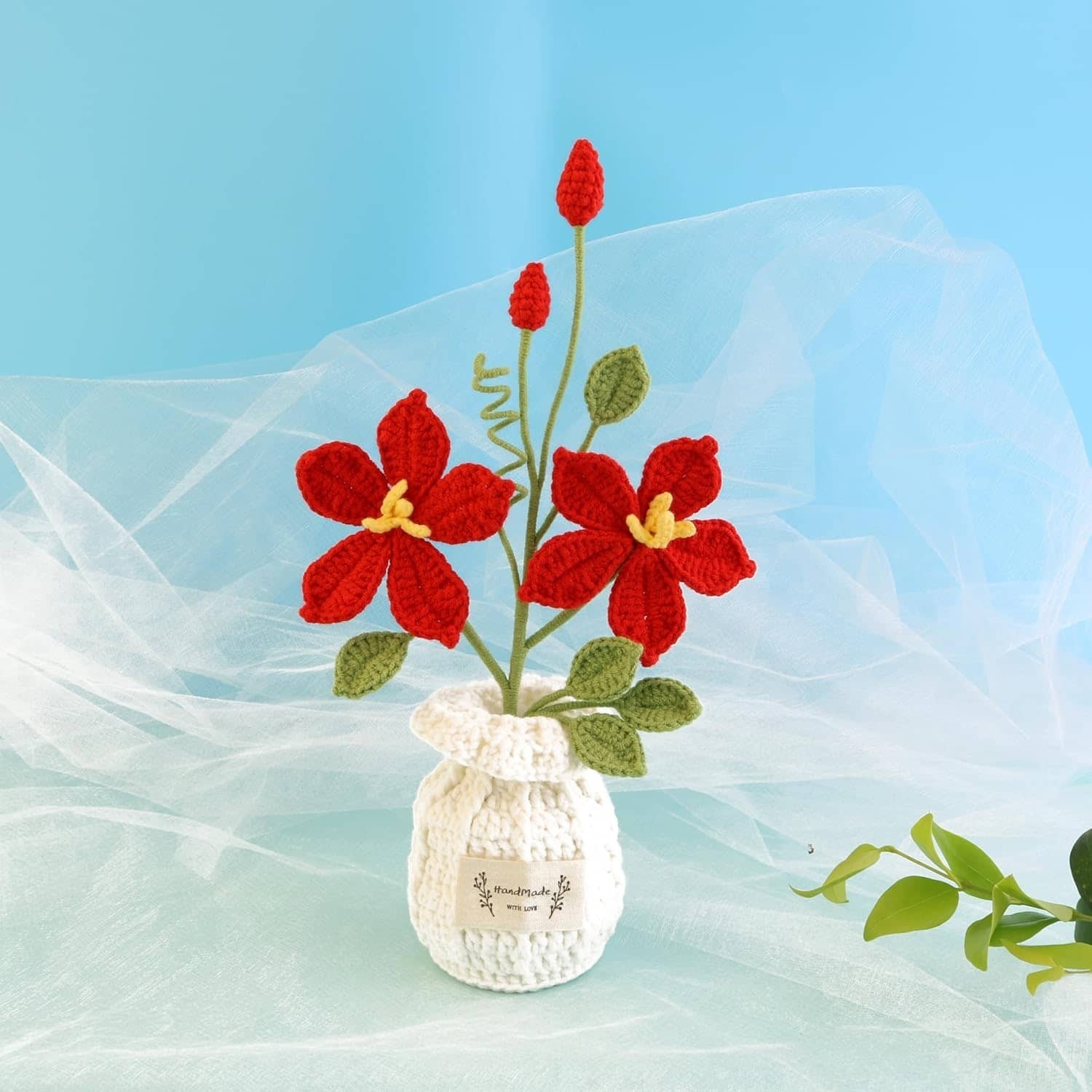 Hand-Woven Lotus Flowers Gifts for Family and Friends Home Office Ornaments