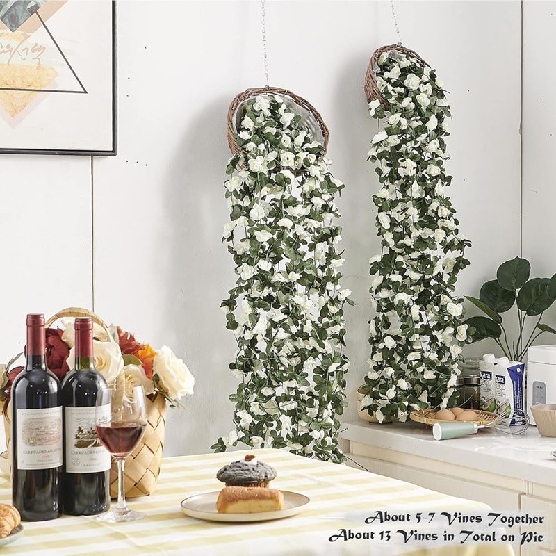 Artificial Rose Vines Garland Fake Flowers Wedding Party Home Decoration New
