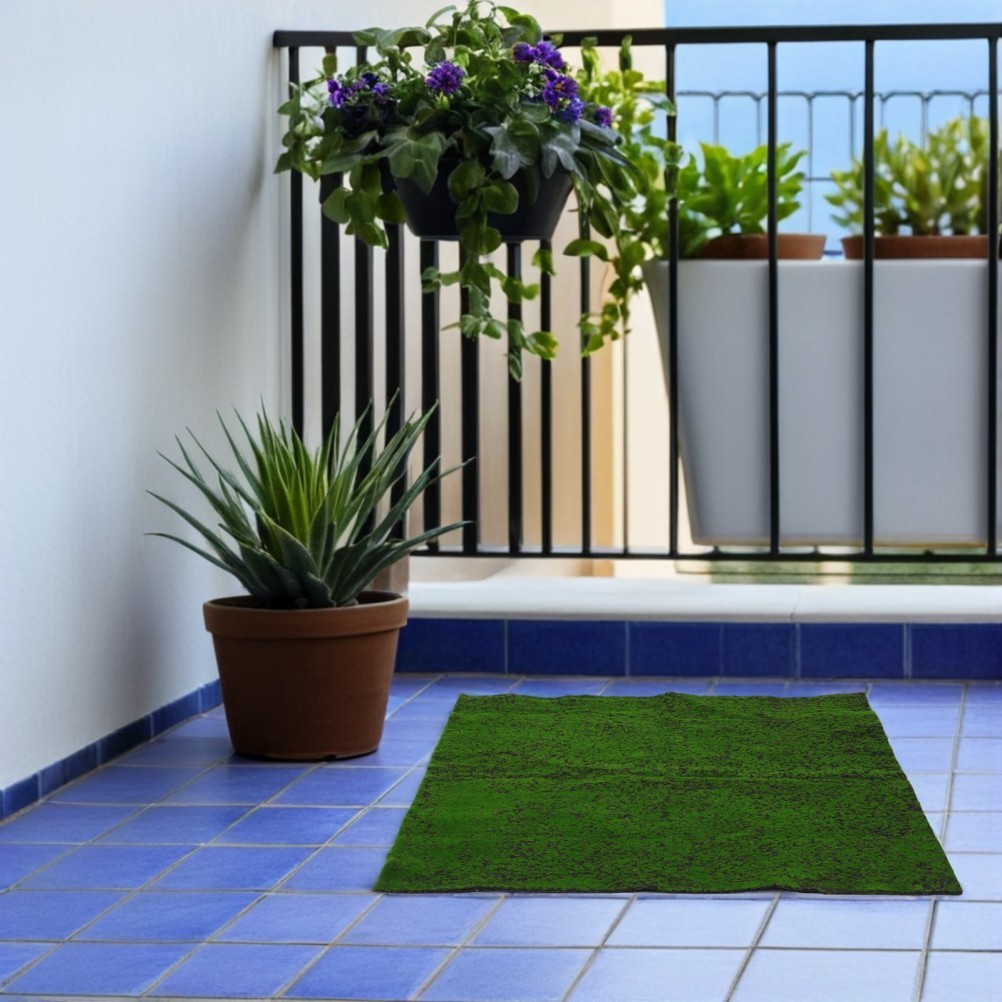 1 Set Durable Artificial Moss Sheet Green Decorative Turf for Home Decor