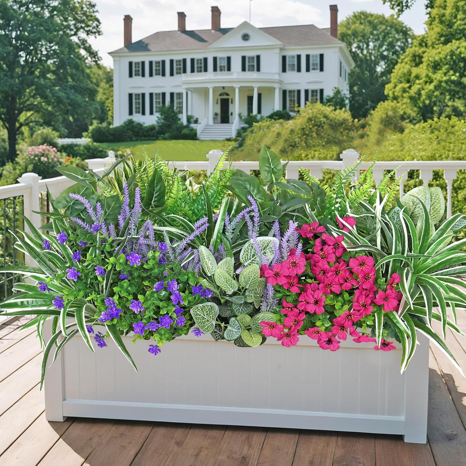 20 UV Resistant Artificial Plants – Faux Greenery for Outdoor Decor