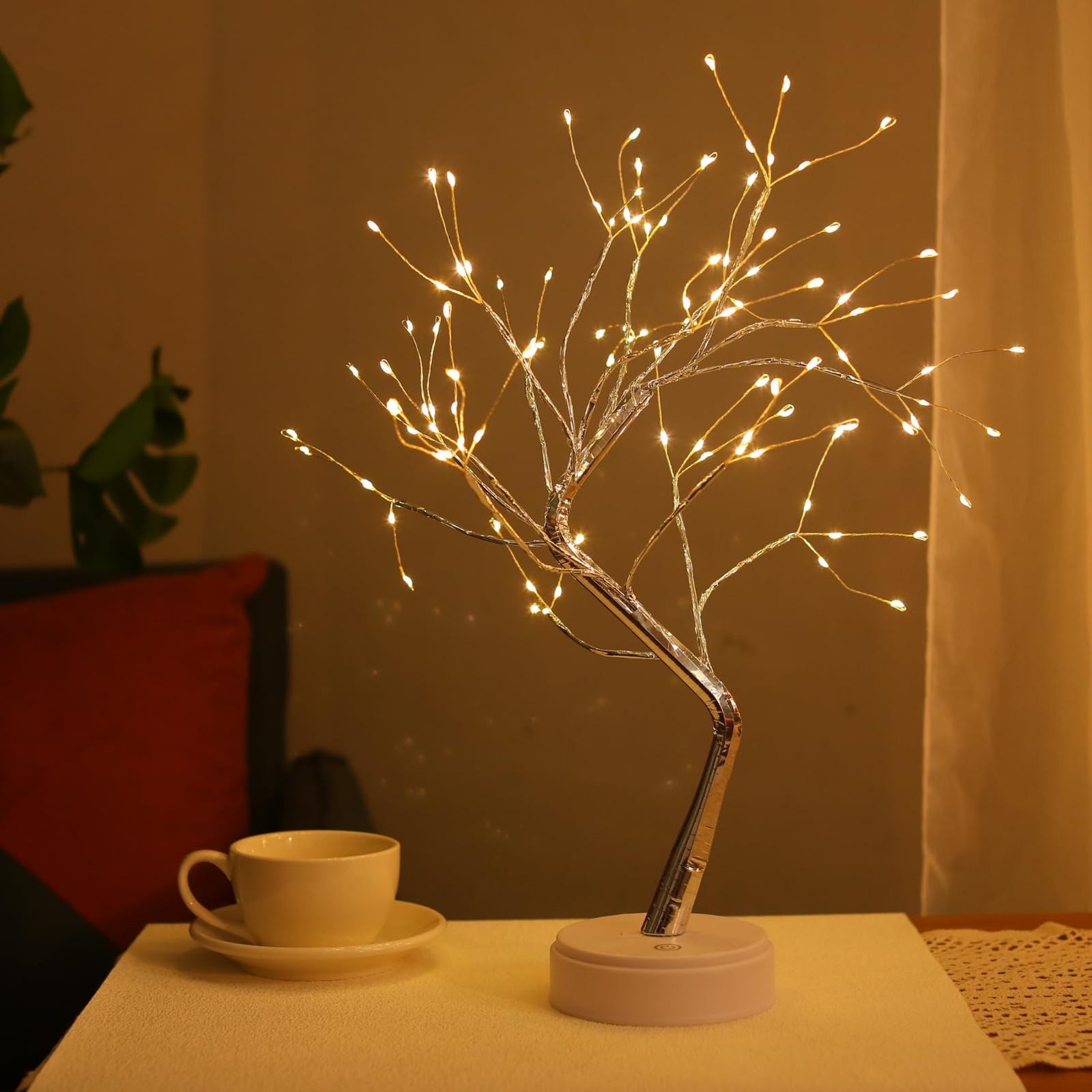 Bonsai Tree Lights for Easter Decor – 20″ Firefly Tree Lamp with 108 LED Fair…