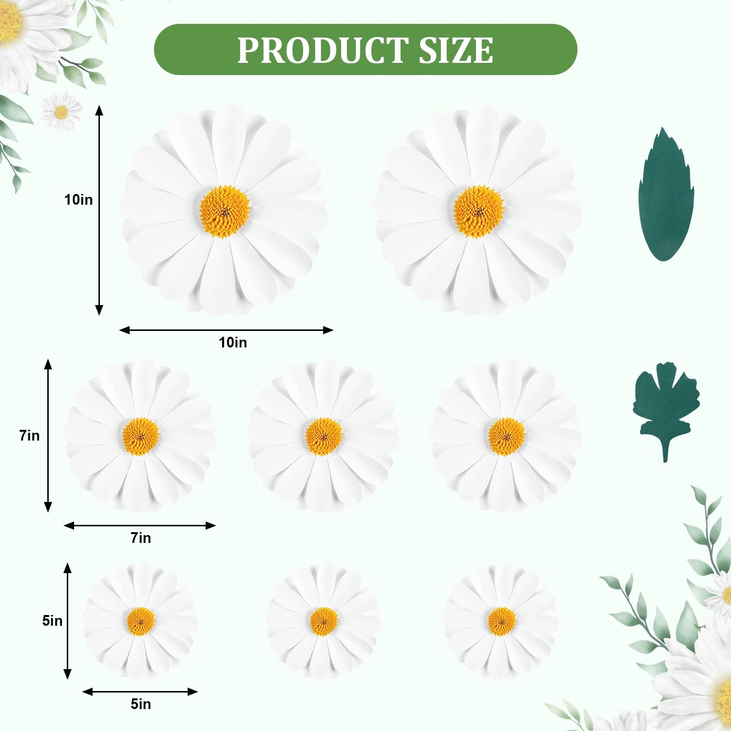 Paper Flowers Decorations for Wall Giant Daisy Artificial Flowers Bulletin Bo…