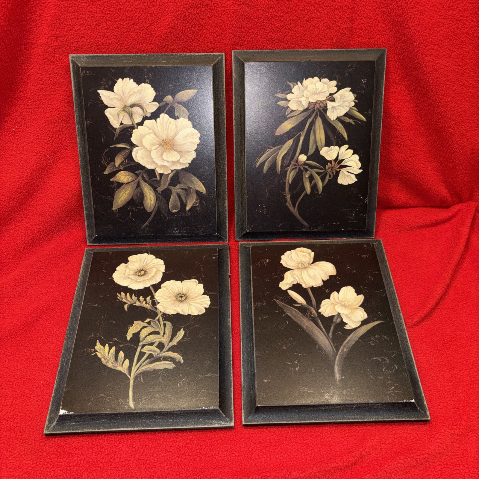 4 Piece Wall Art 17″ Floral Designs By Regina Andrews