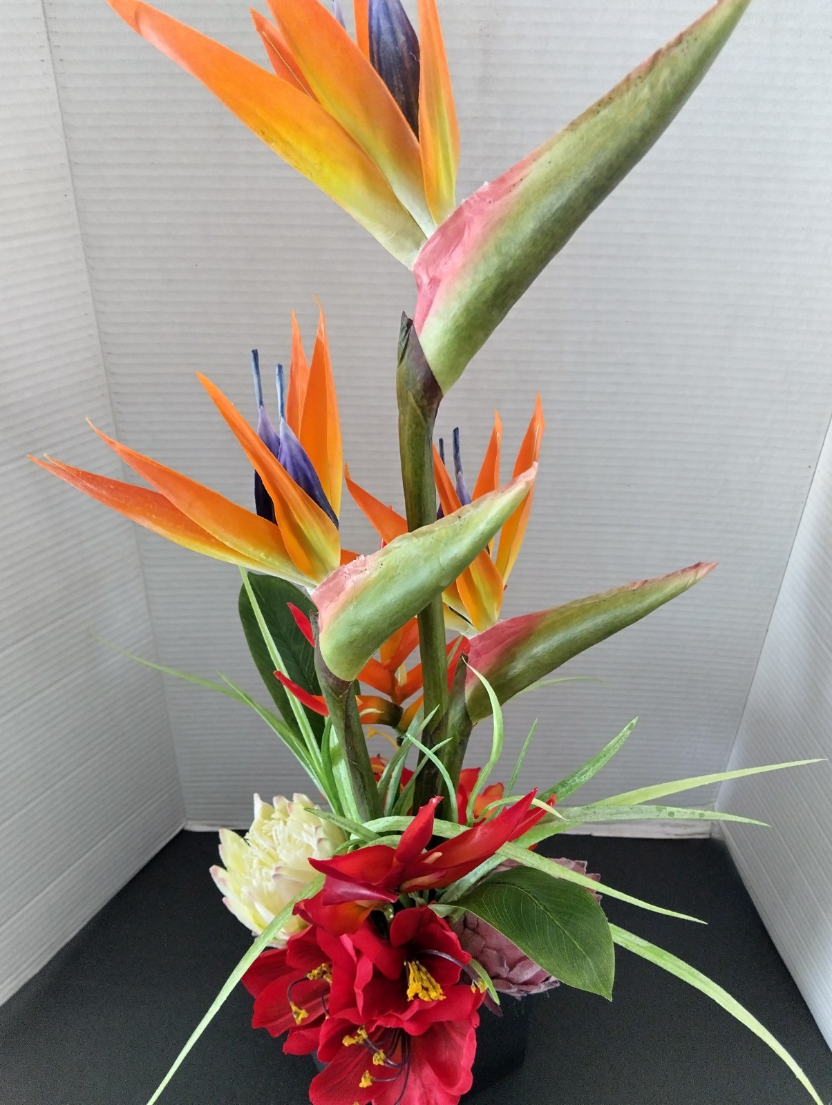 Artificial tropical floral arrangement