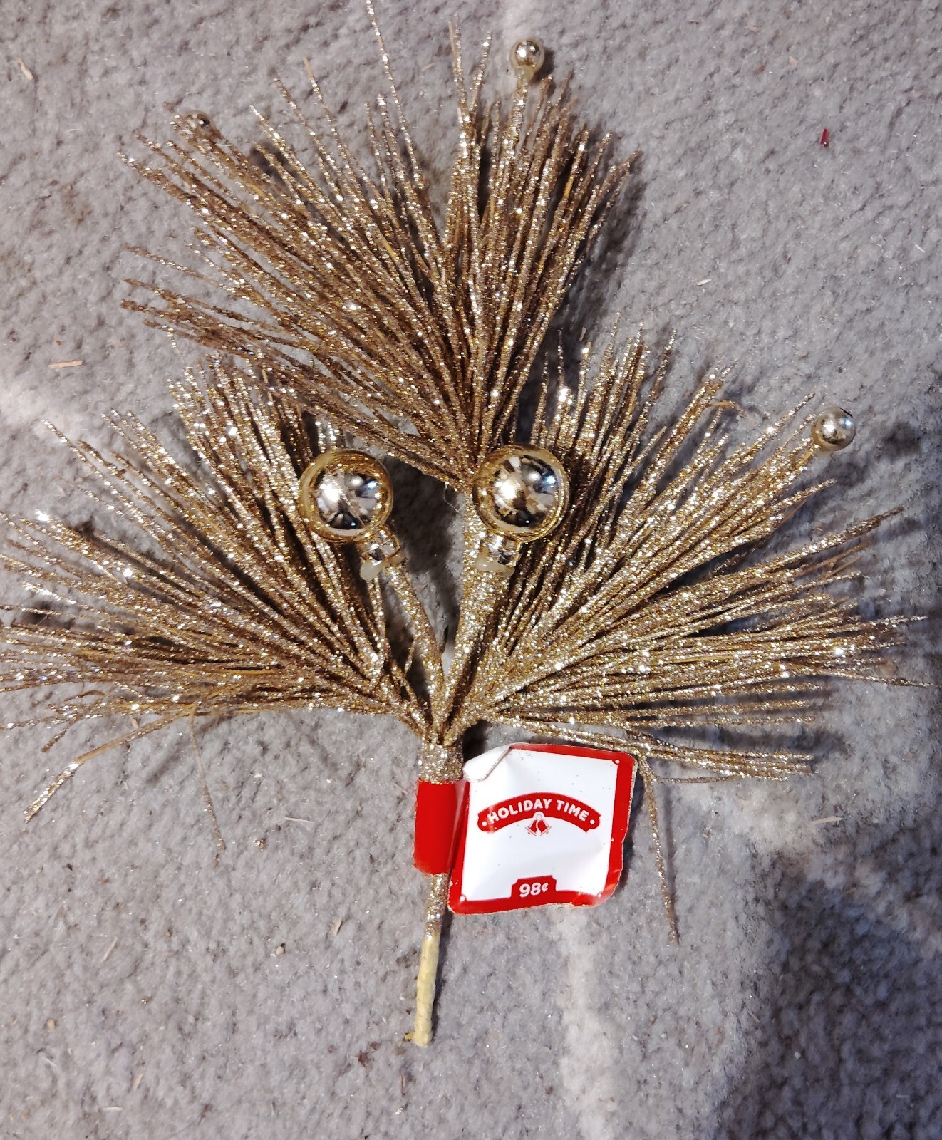 21 Faux Glitter Gold Branches, Flowers, Balls, Artificial Antler, Trees
