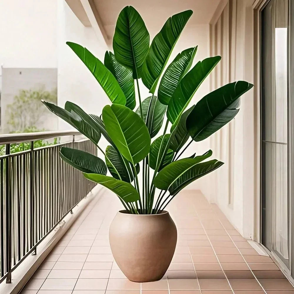 Leaves Artificial Plants Large Tropical Palm Tree Fake Banana Plants Leaves Real