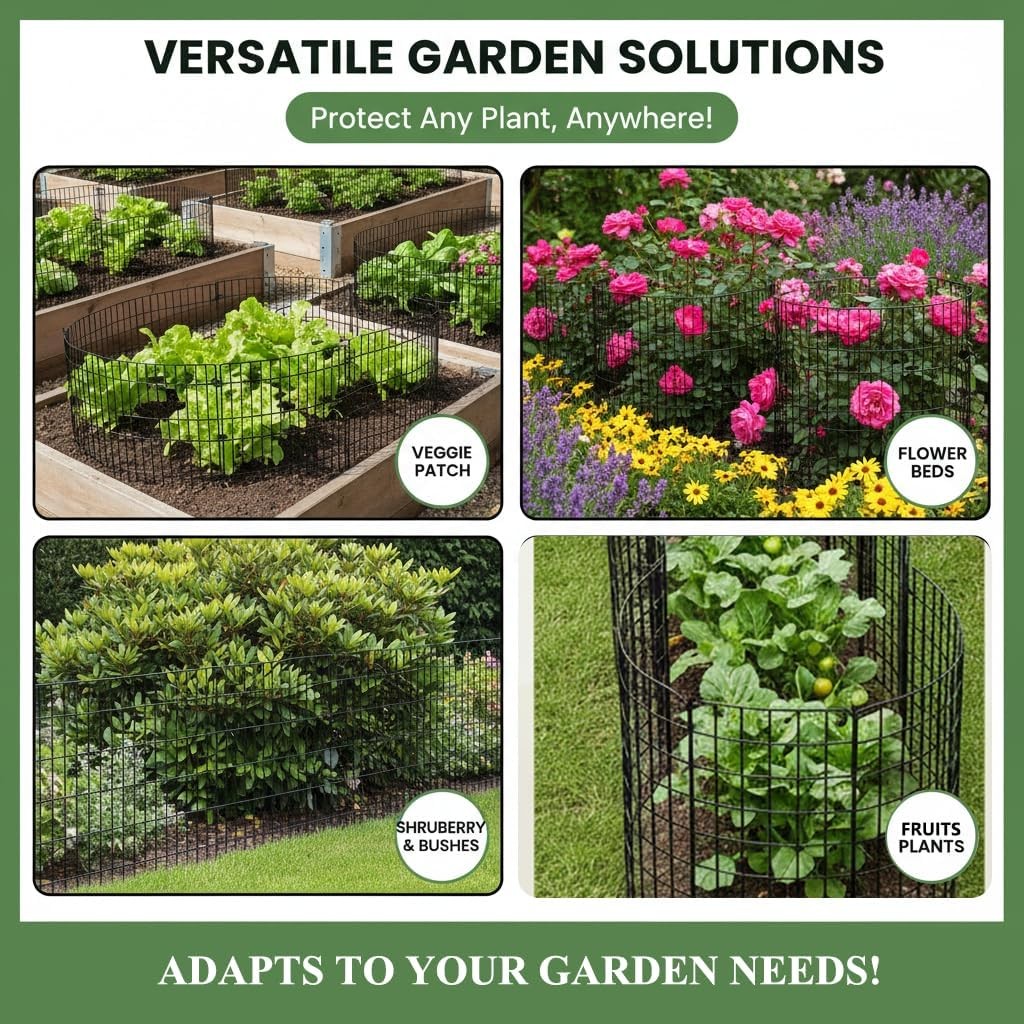 10 Pack Plant Protector from Animals,Metal Wire Mesh Garden Plant Cages Outdoor