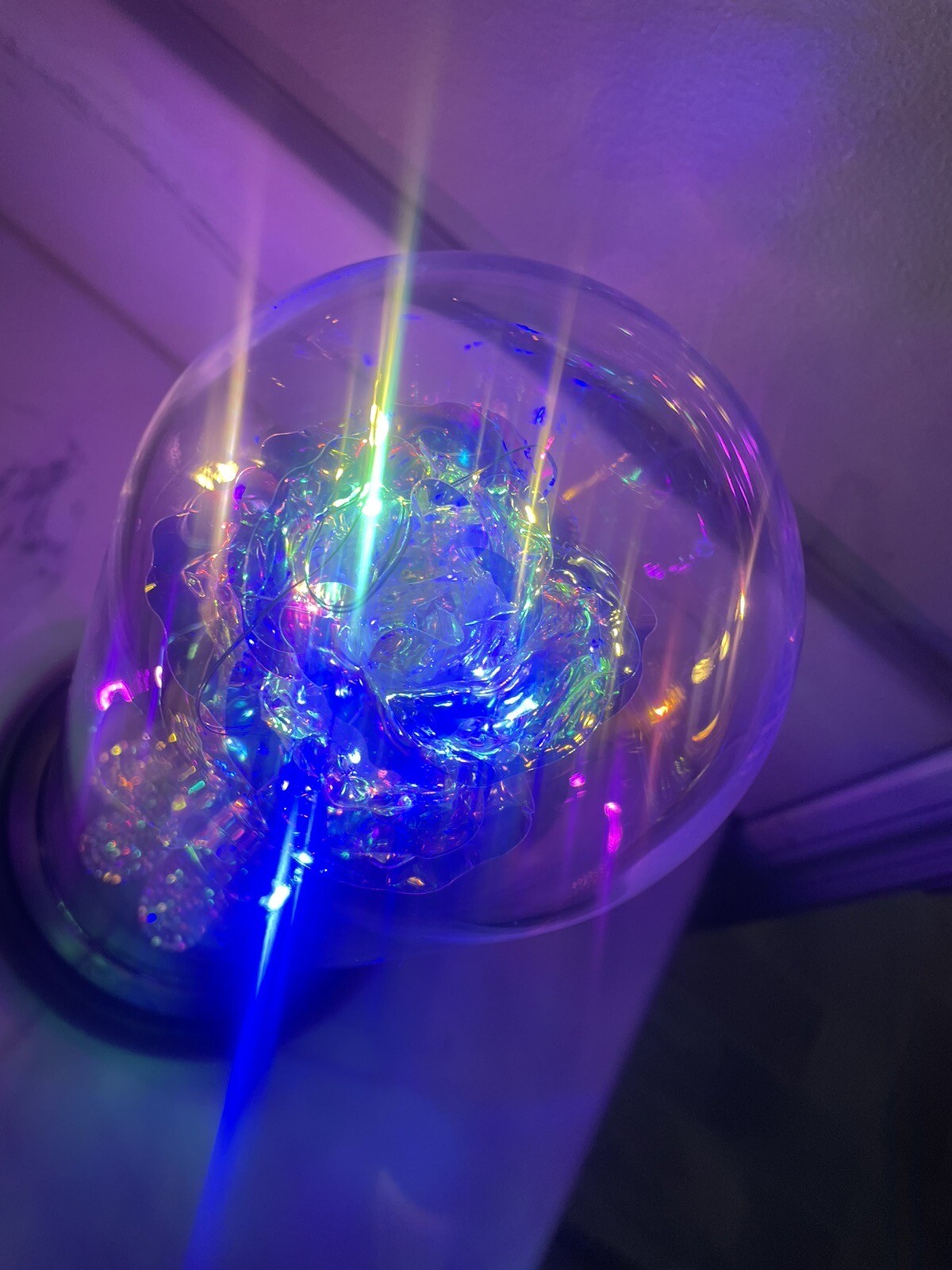 LED Rose Gifts for Women Flowers Rose/butterfly Glass Dome Valentines Day Gift