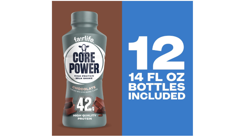 Core Power High Protein Shake, Chocolate 42G Bottles, 14 fl oz 12 Pack