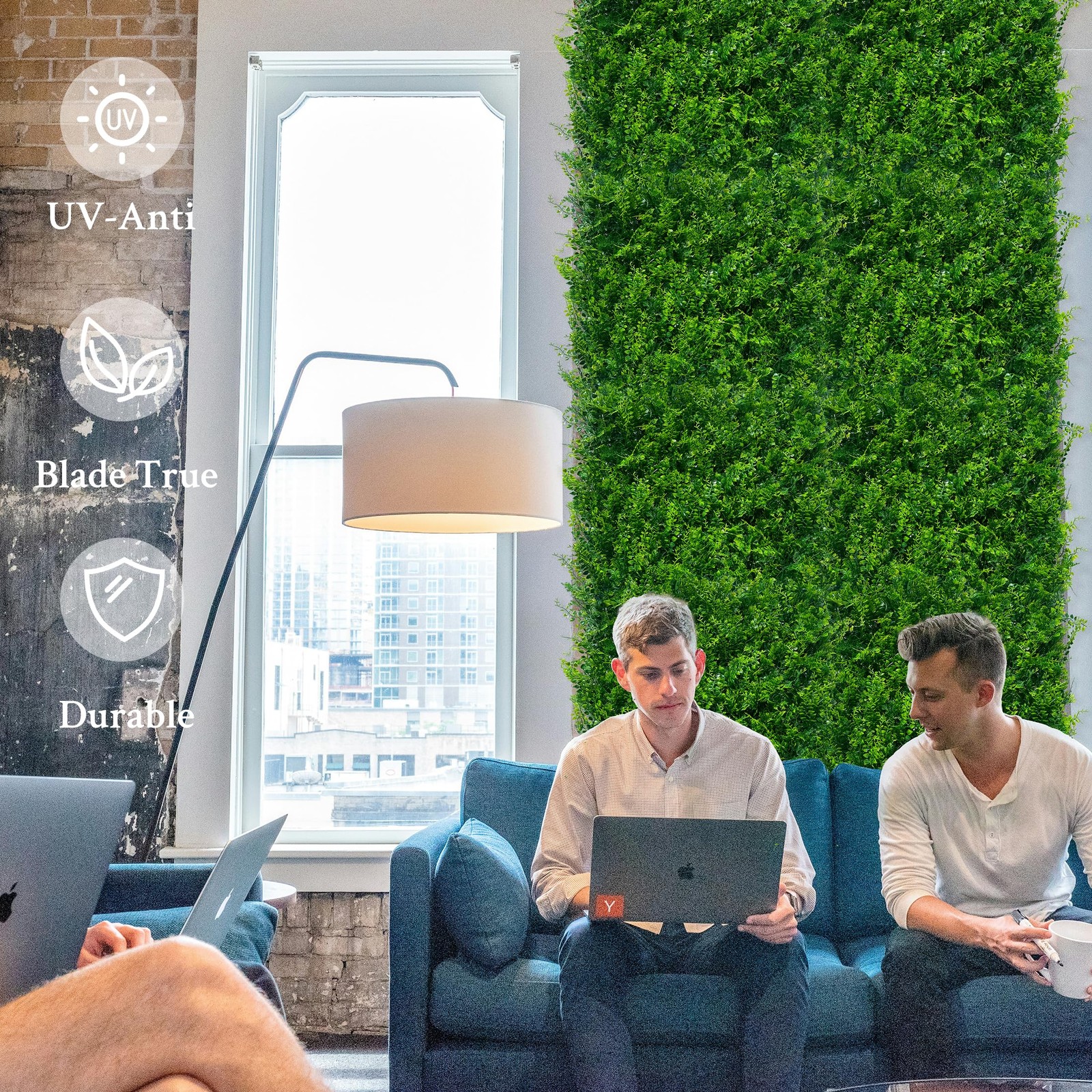 Artificial Plants Hedge Grass Wall Panels: 20×20 Inch 4P(11.5 SQFT)