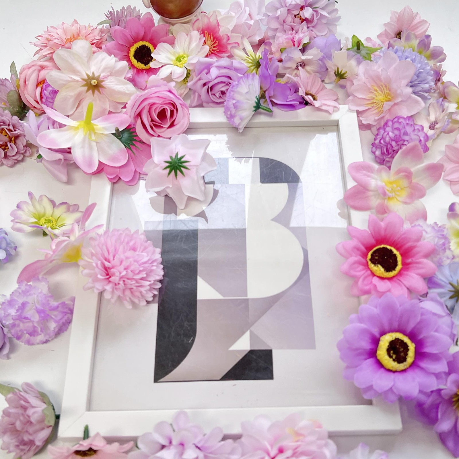 Fake Flowers Heads for Crafts Artificial Pink Purple Flowers Bulk Silk Roses …