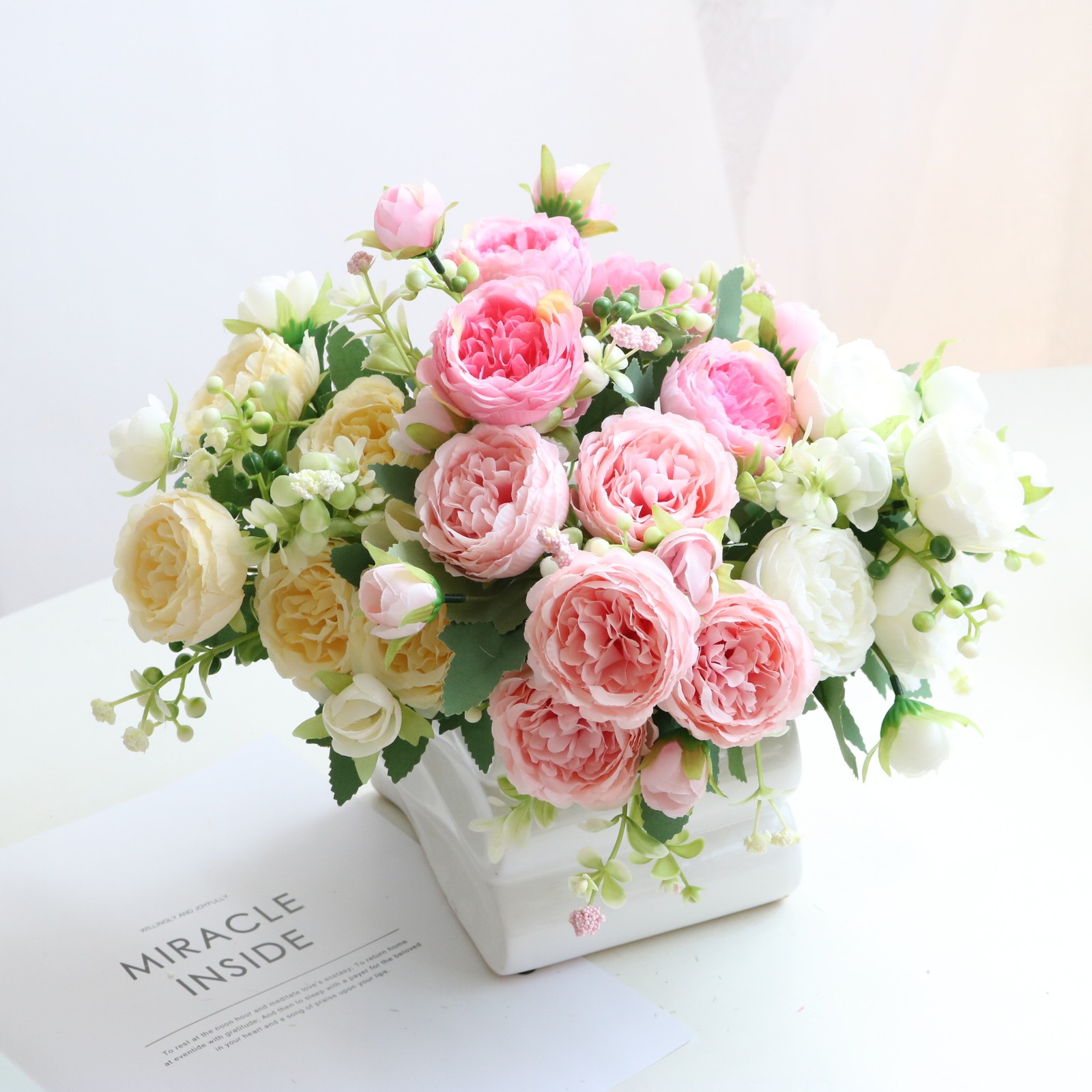 4Pcs DIY Floral Decorations Persian Rose Simulation Flowers Home Decoration New
