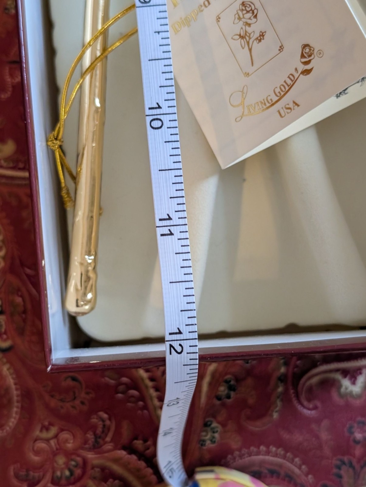 Living Gold Real Rose Dipped in 24k Gold With Box & Certificate Love Anniversary