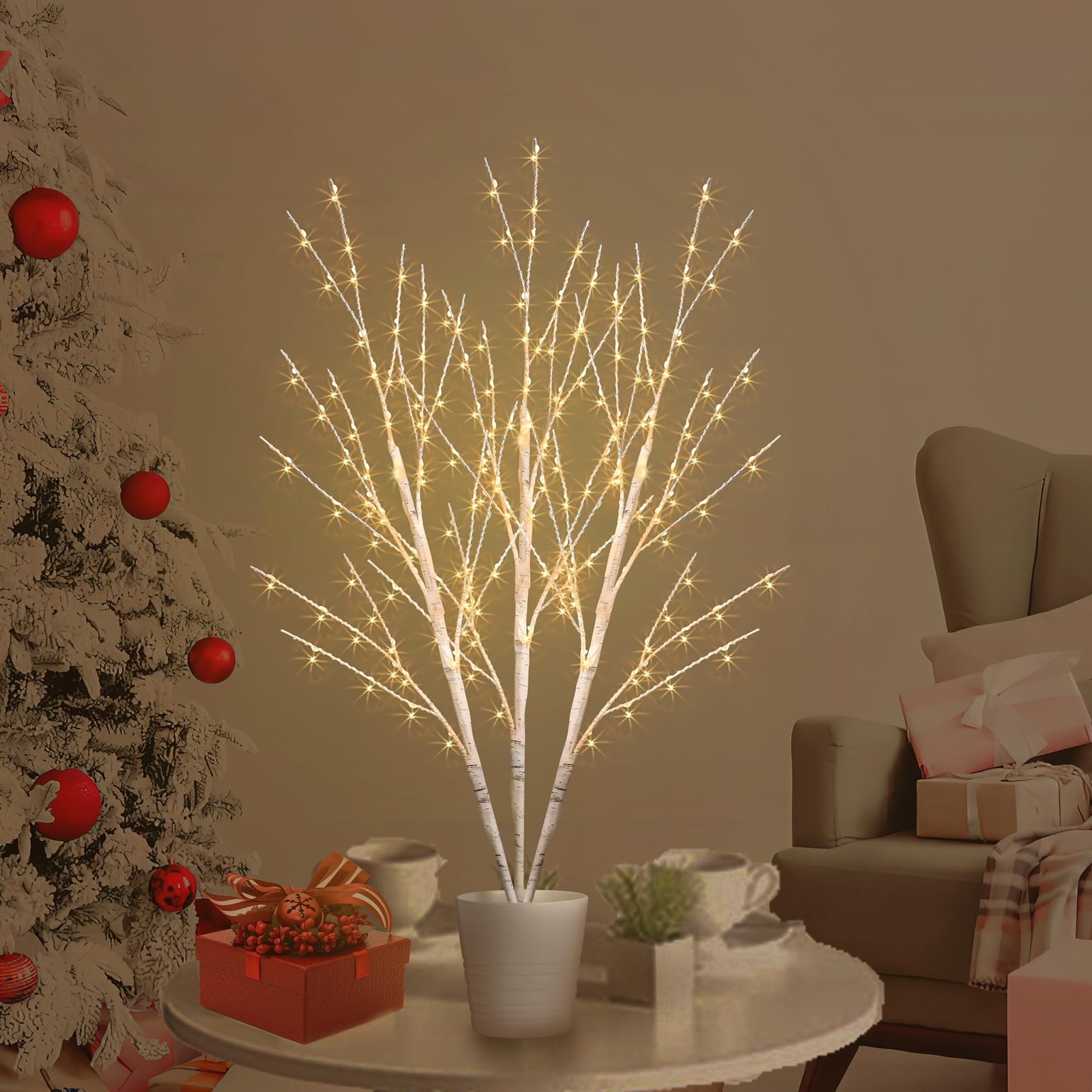 LED Birch Tree Light 33 Inch Twinkle Light Decoration