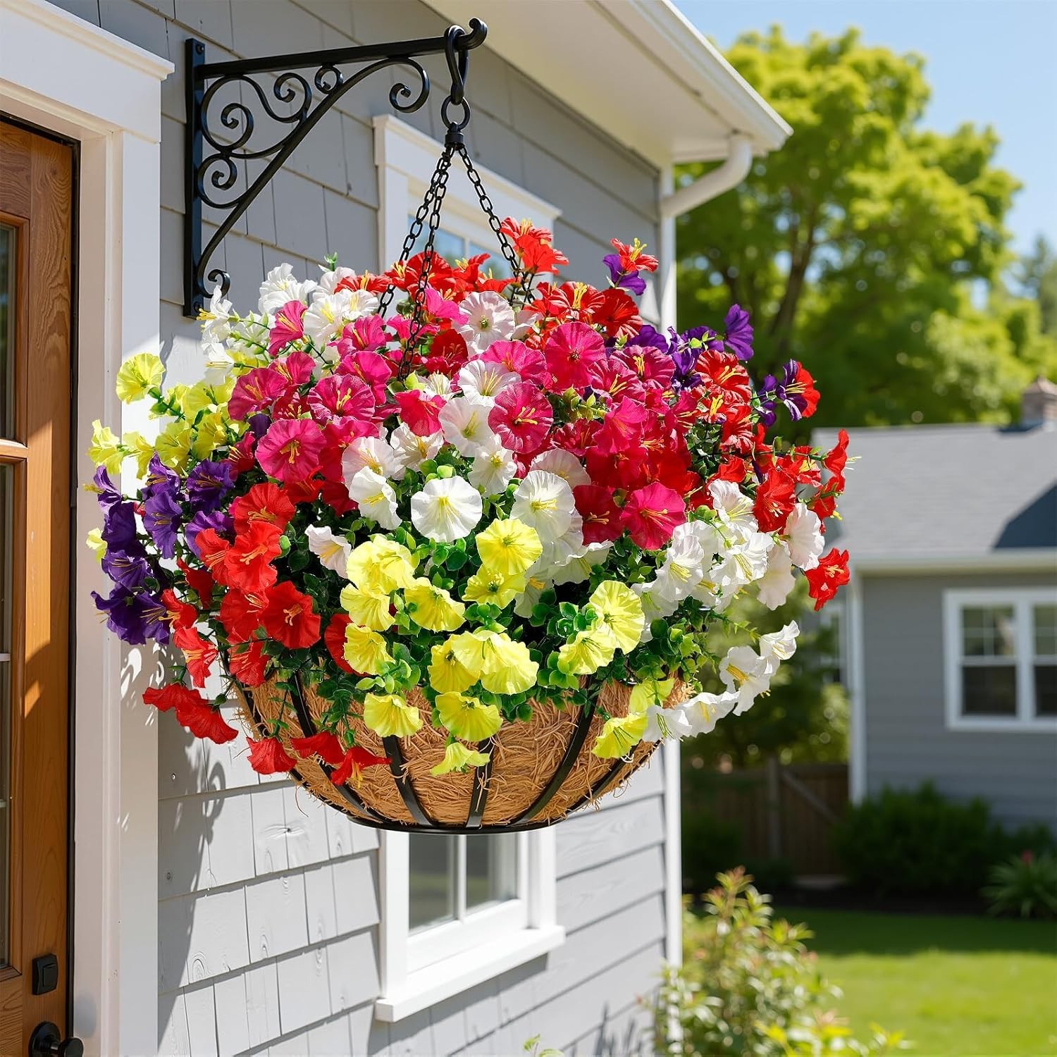All-Weather 24 Bundle Silk Morning Glory Set – Mix of 5 Colors for Outdoor Décor