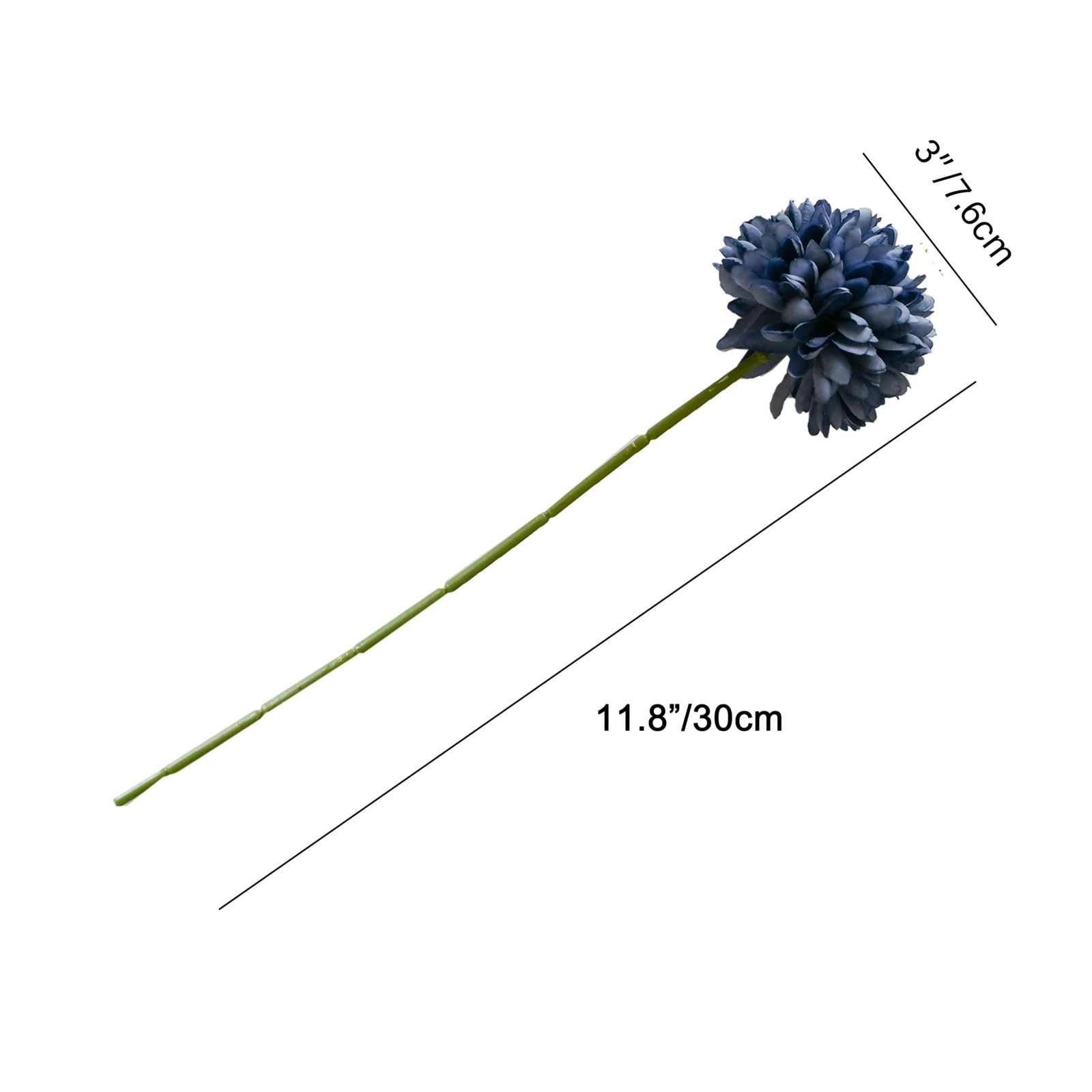 12 PCS Dusty Blue Artificial Chrysanthemum Mums Silk Flowers Home Centerpiece