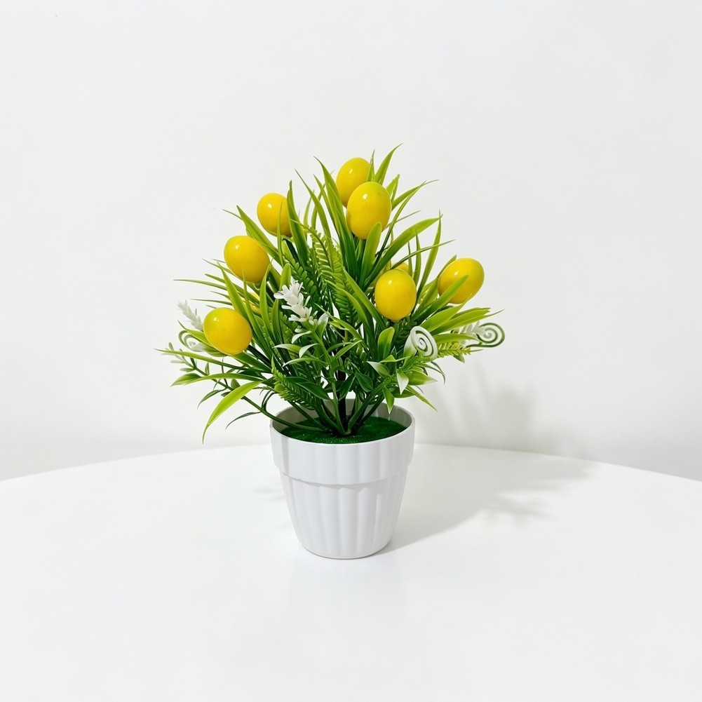 Artificial Potted Fruit Tree 20cm Tall for Tabletop Living Room Bedroom Decor