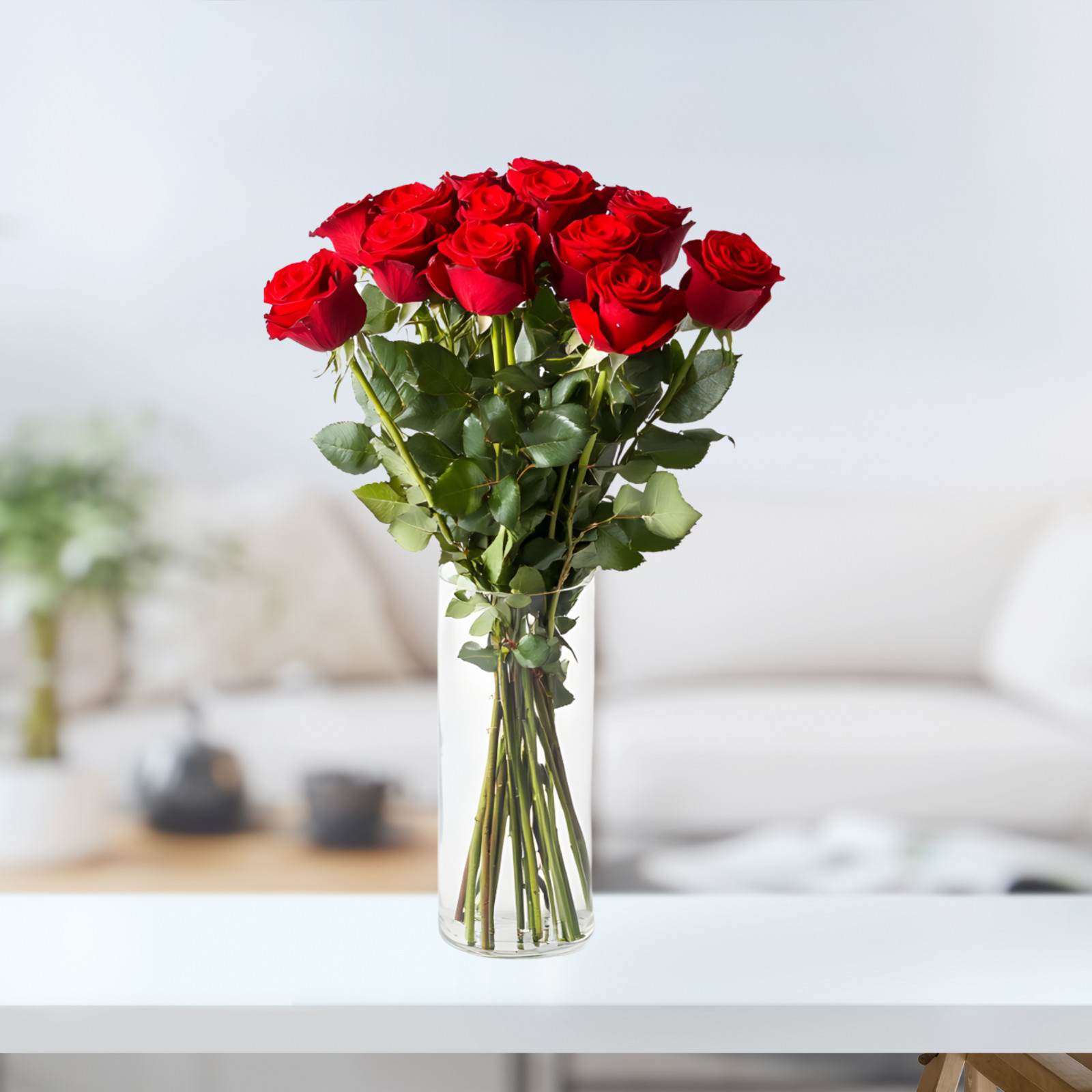 12 Real Premium Fresh Cut Red Roses – 12 Stems Fresh Flowers – Fresh Bouquets