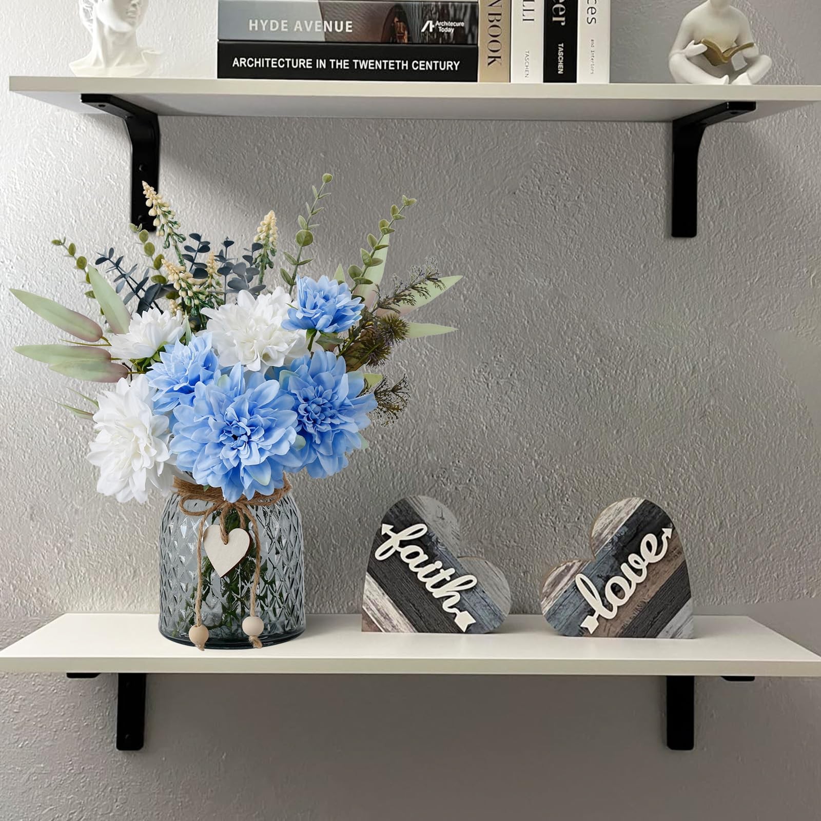 Fake Artificial Flower In Vase Table Centerpiece Dining Room Kitchen Decor