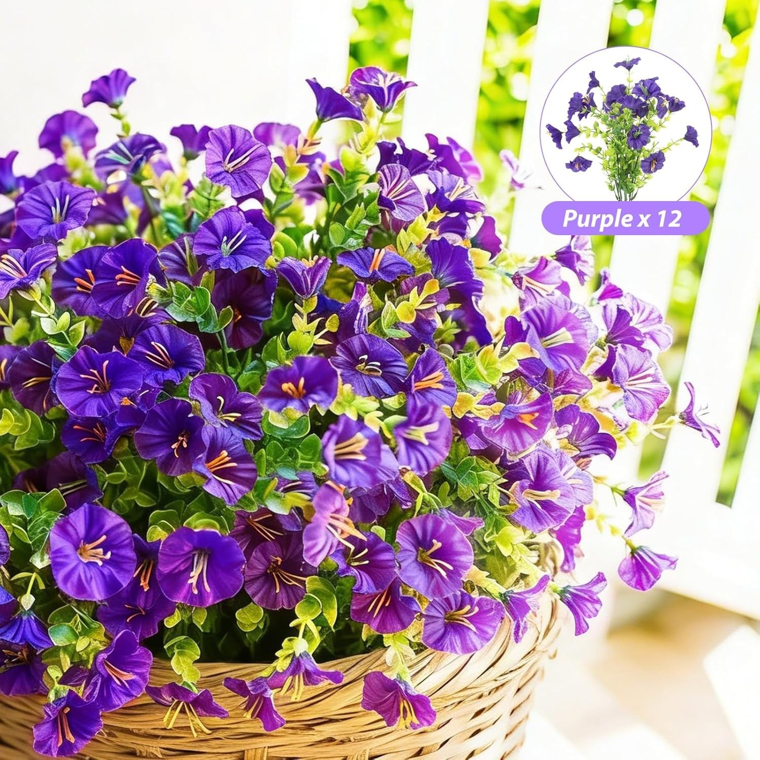 Zero Maintenance 12 Bundles Faux Flowers – Perfect for Spring and Summer Style
