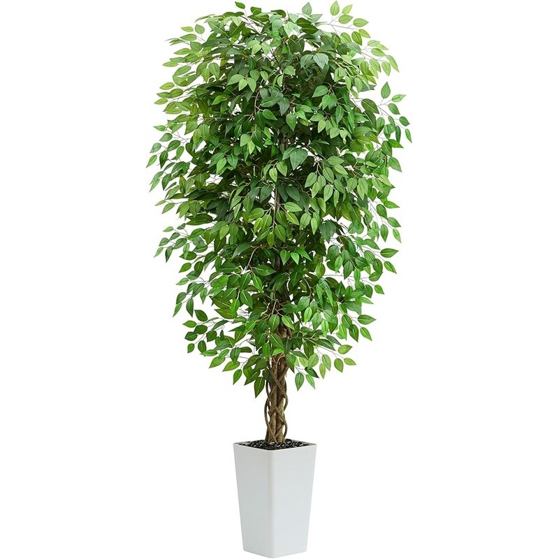 Ultra-Realistic Indoor Ficus Tree W/ Decorative Pot Home & Office Decor New