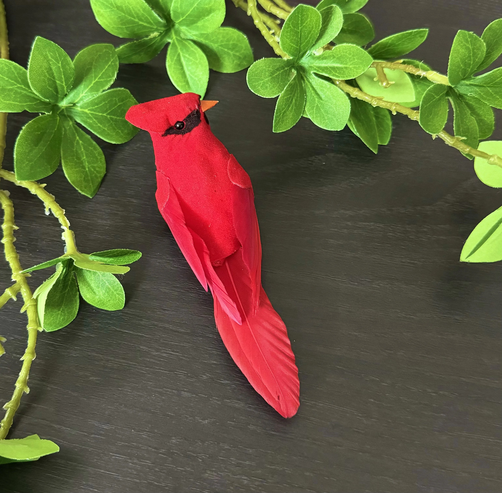 3 Pcs Artificial Red Feather Bird,Modern Jungle Garden Home…