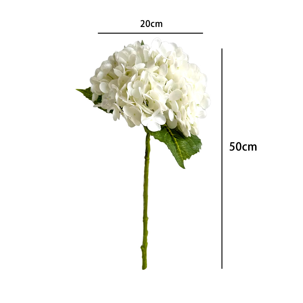 Blue Artificial Hydrangea Flowers Real Touch Artificial Hydrangea Branches Decor
