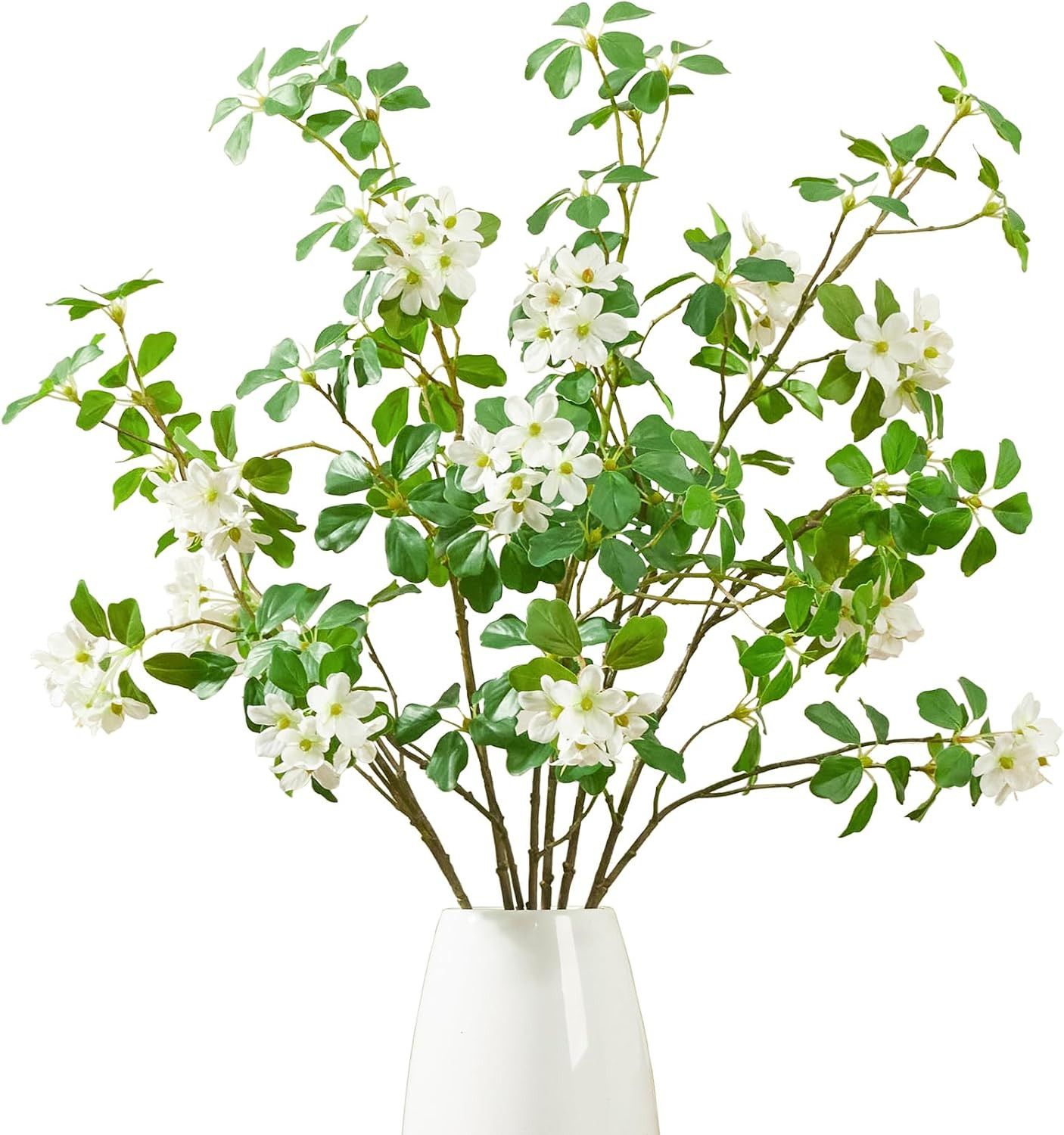 43.3″ Artificial Greenery Stems – 3 PCS Faux Silk Branches for Home Decor