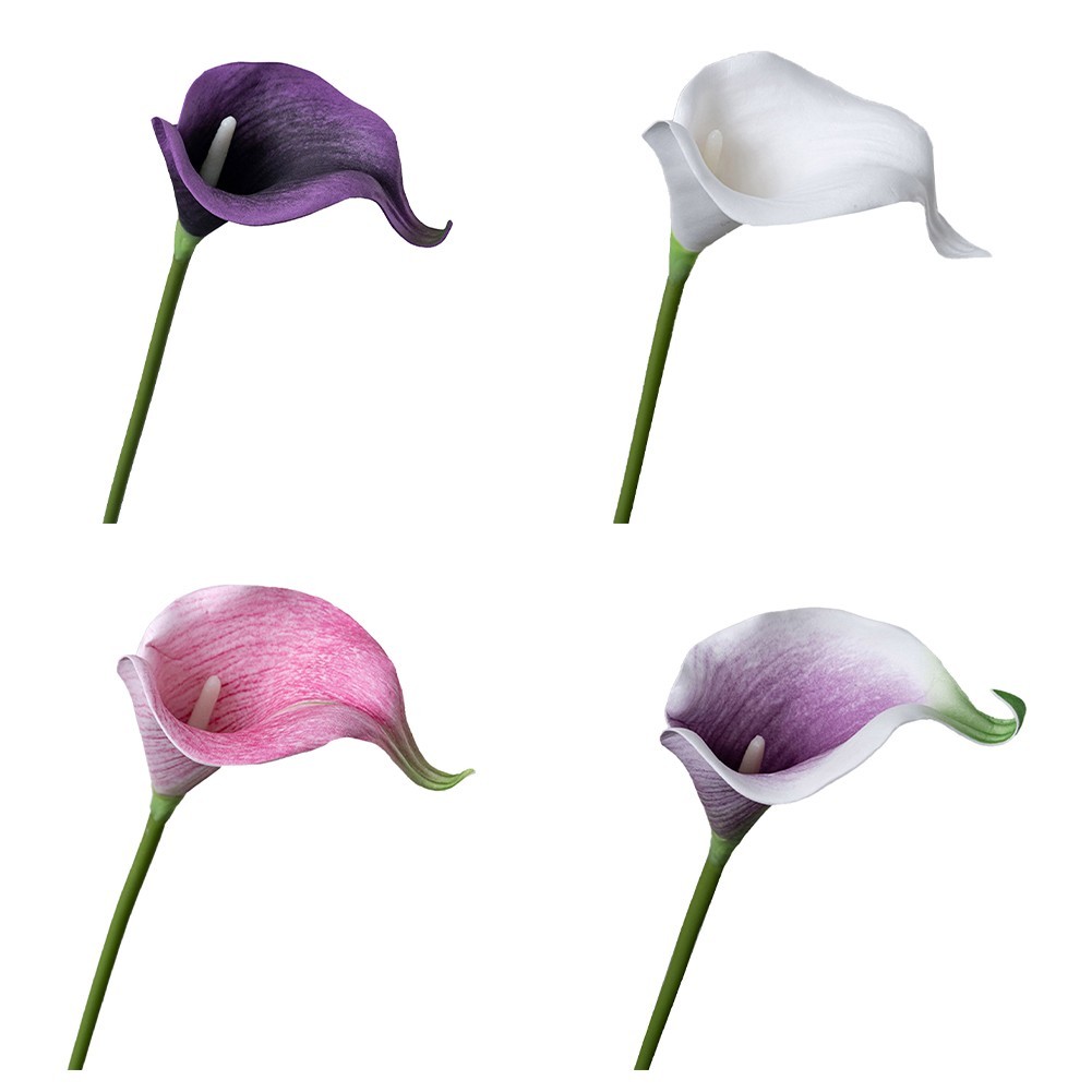 5pcs Realistic Artificial Calla Lily Bouquets for Stylish Home Accents