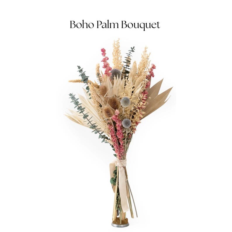 Boho Dried Flower 18″ Bouquets, Dried Flowers, Home Decor