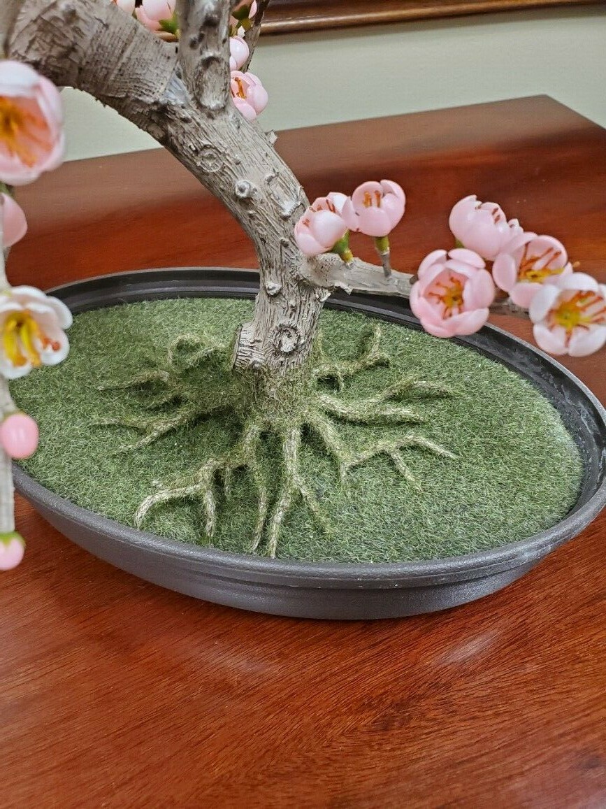 15in Cherry Blossom Bonsai Tree, Pink, Nearly Natural 4764