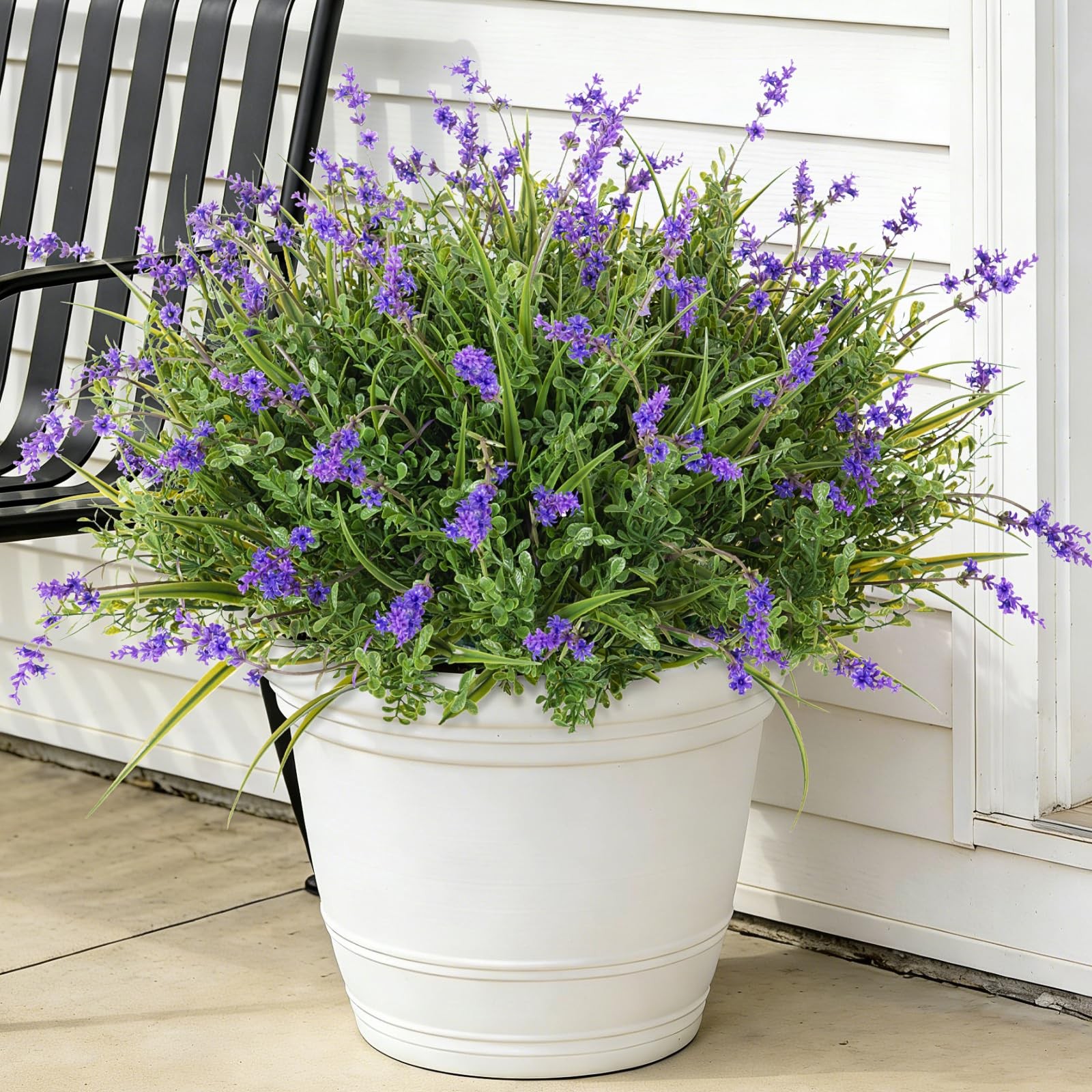 Best Hrobek Outdoor Faux Plants UV Resistant – 12 Bouquets Realistic Artificial