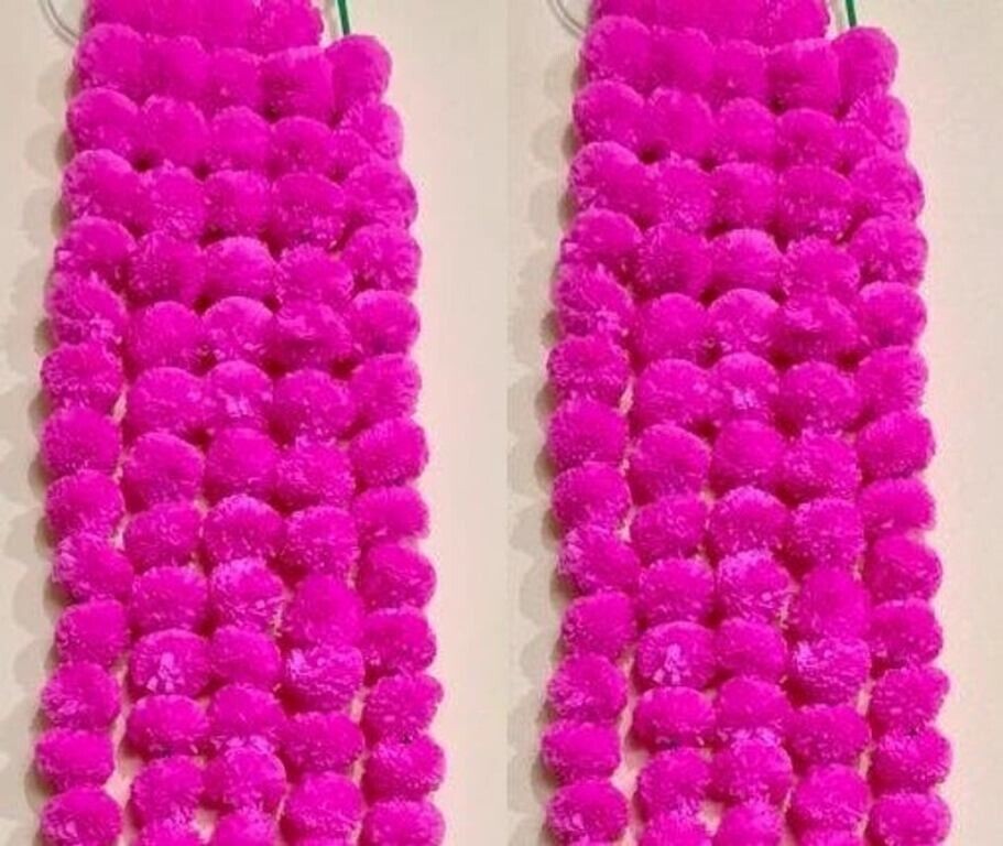 10 PC Artificial marigold indian Event Wedding Flower Garlands Vine Decorative
