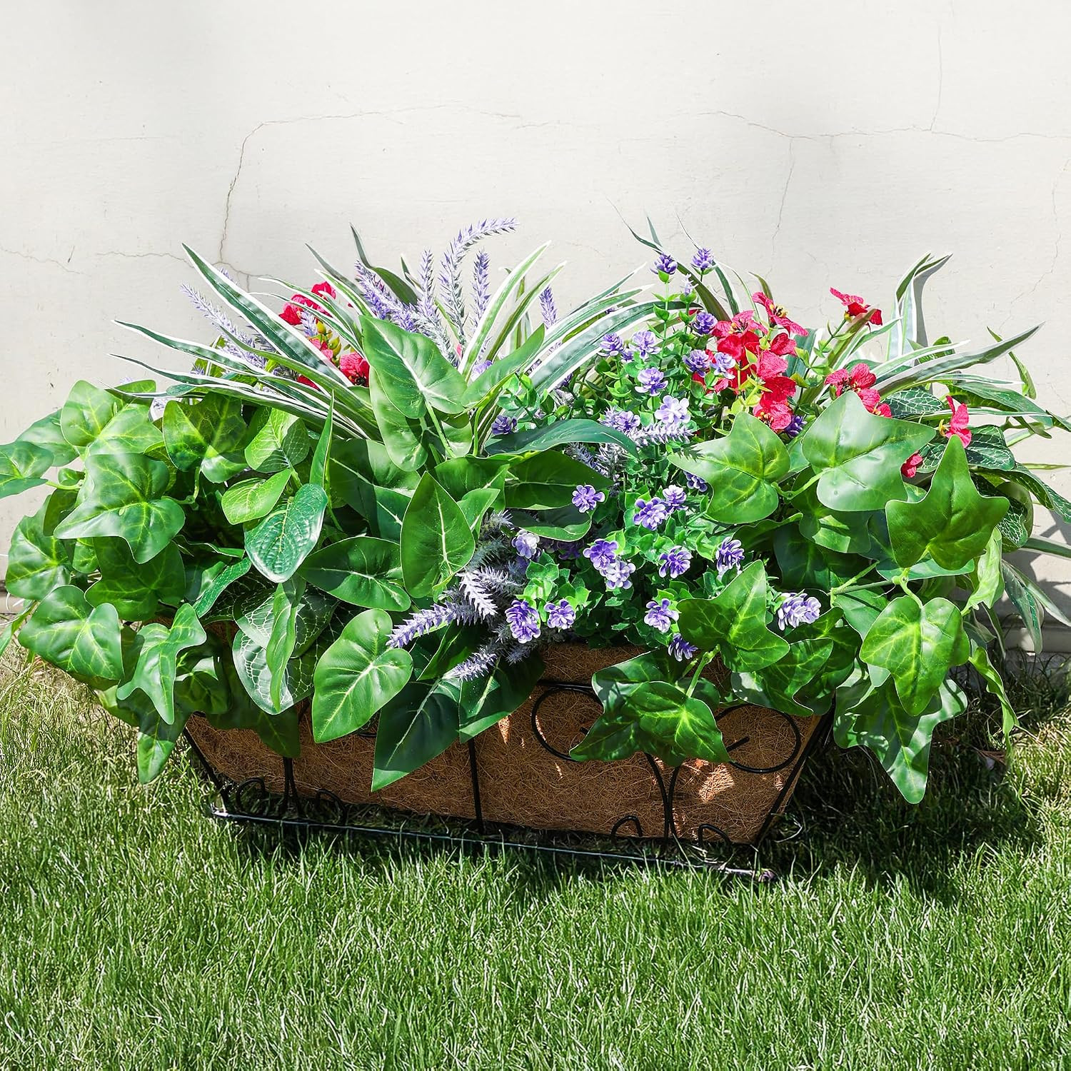 UV Resistant Faux Greenery Bunches for Outdoor Garden Decor