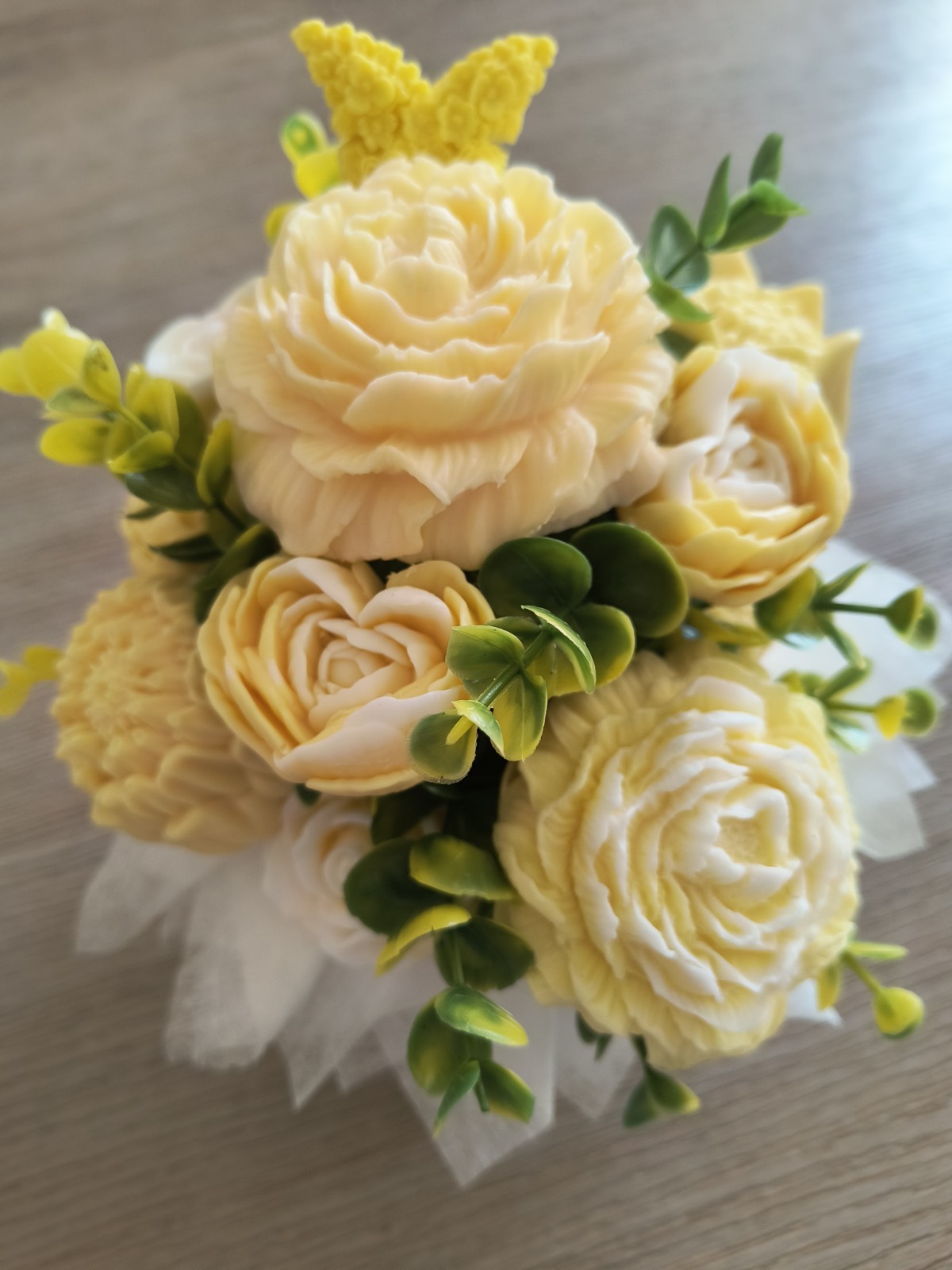Yellow Soap Arrangement For Bathroom Decor With Fragrance/Great Gift