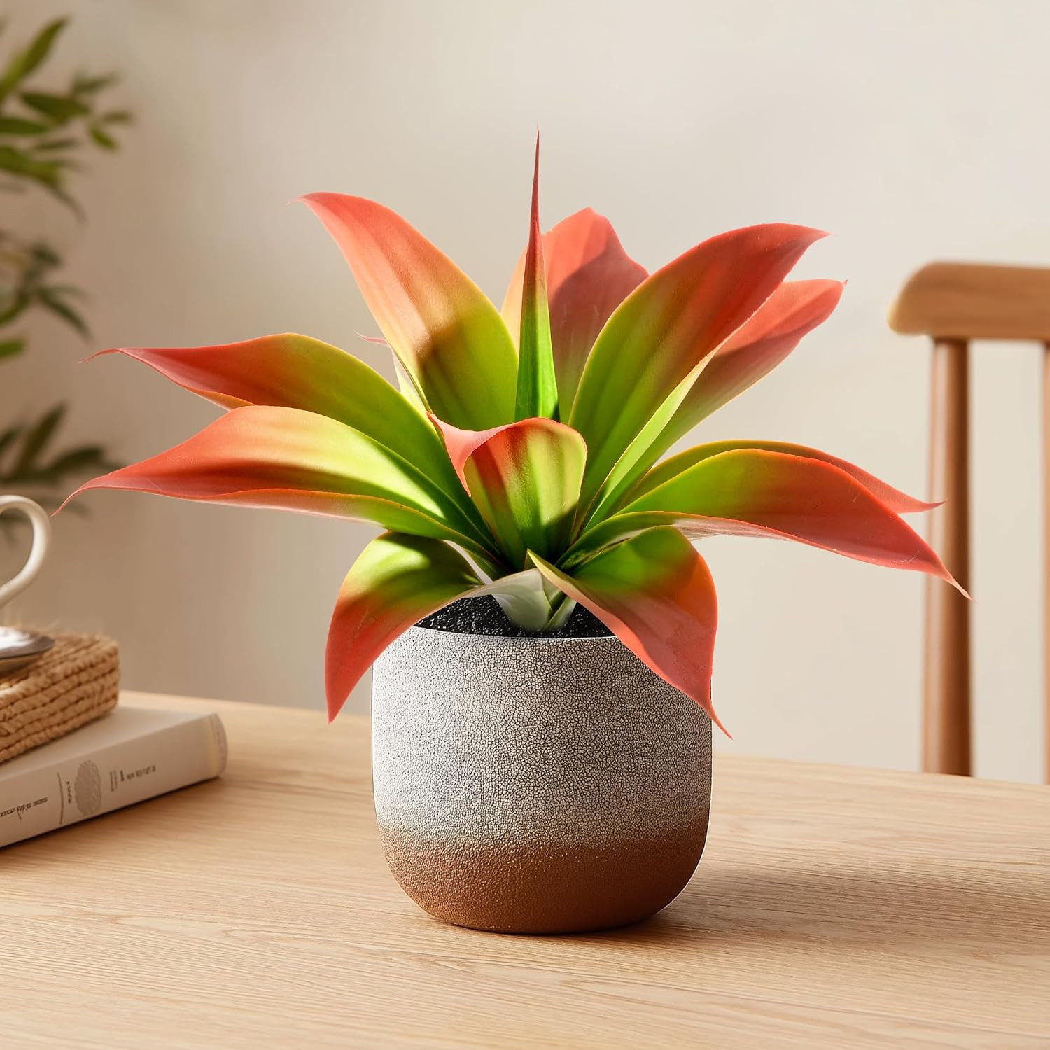 14.2″ Artificial Agave Plants – 2 Pack Faux Greenery for Indoor & Outdoor Decor